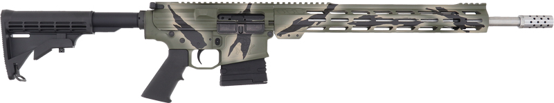 Great Lake Firearms GLFA AR10 Rifle 308 Win 18 Inch 10 Rounds Pursuit Green Camo