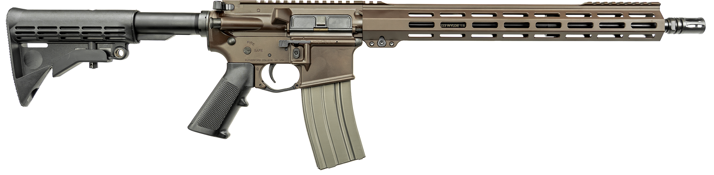 UnBranded AR 223WYFS0001VRBR  UAR-F 223 Wylde 30+1 16" Barrel, Vortex Bronze Cerakote Metal Finish, 15" M-Lok Handguard, Black Collapsible Stock, Textured Black Polymer Grip