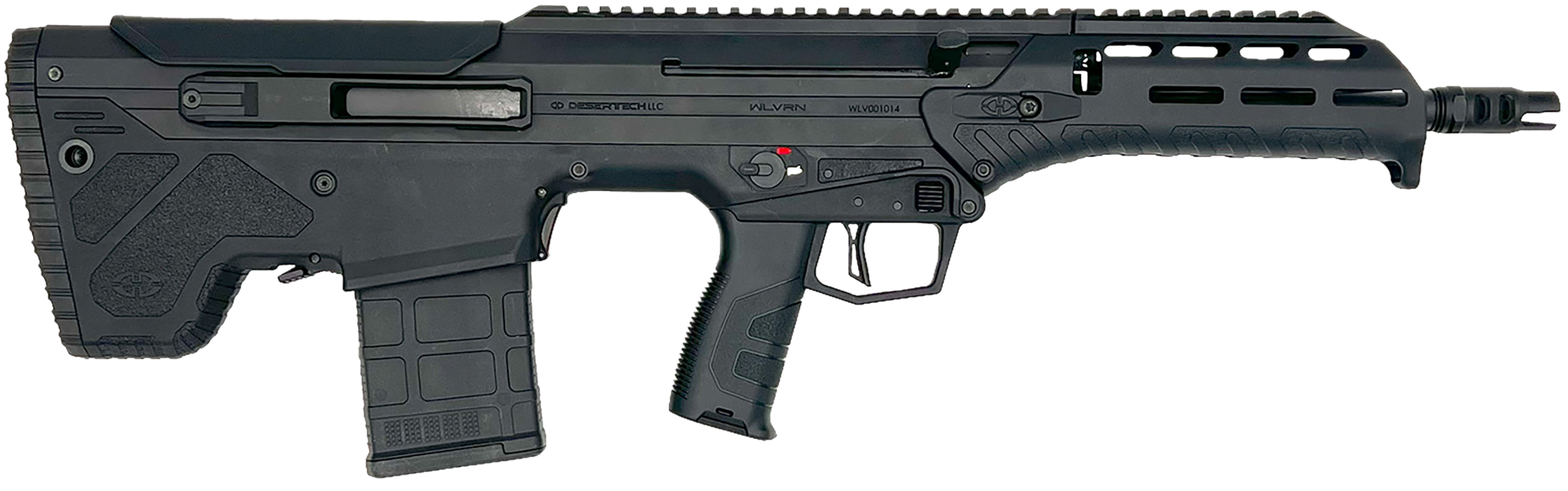 Desert Tech WLVRFA2020B WLVRN  308 Win/7.62 NATO 20+1 20" Black Steel Threaded Barrel, Black Hard Coat Anodized Picatinny Rail Aluminum Receiver, M-LOK Handguard, Black Polymer Chassis, Ambidextrous
