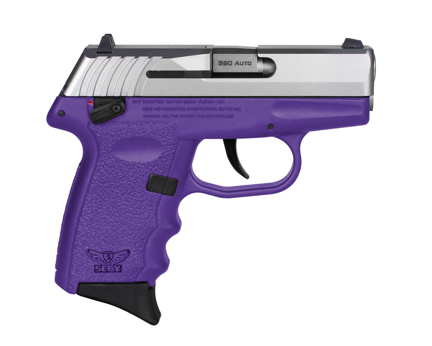 SCCY CPX-4 Sub-Compact Pistol - Stainless / Purple | .380 Auto | 3" Barrel | 10rd | Ambidextrous Safety