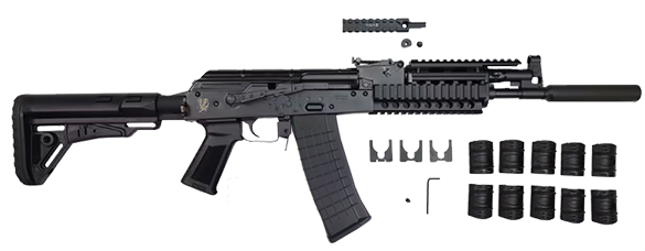 Pio Grom 5.56 M4 Tele Quad Rail Faux Supp 30rd