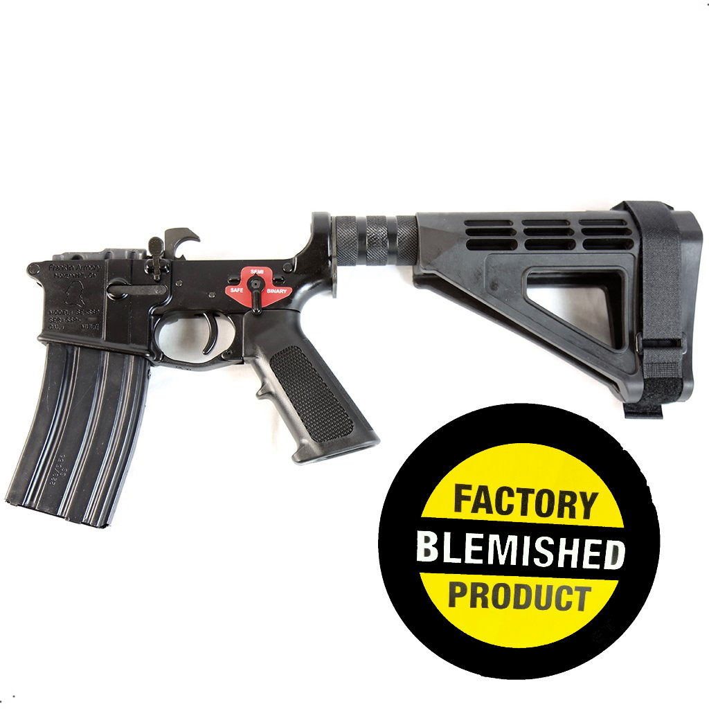 FACTORY BLEM - Franklin Armory BFSIII Equipped PISTOL Complete AR15 Pistol Lower Receiver - Black | Installed BSFIII Trigger | SBM4 Brace | BLEMISHED, sold As-Is NO RETURNS