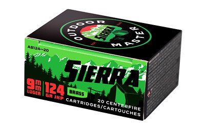Sierra Outdoor Master Handgun Ammo 40 S&W 180 gr. JHP 20 rd.
