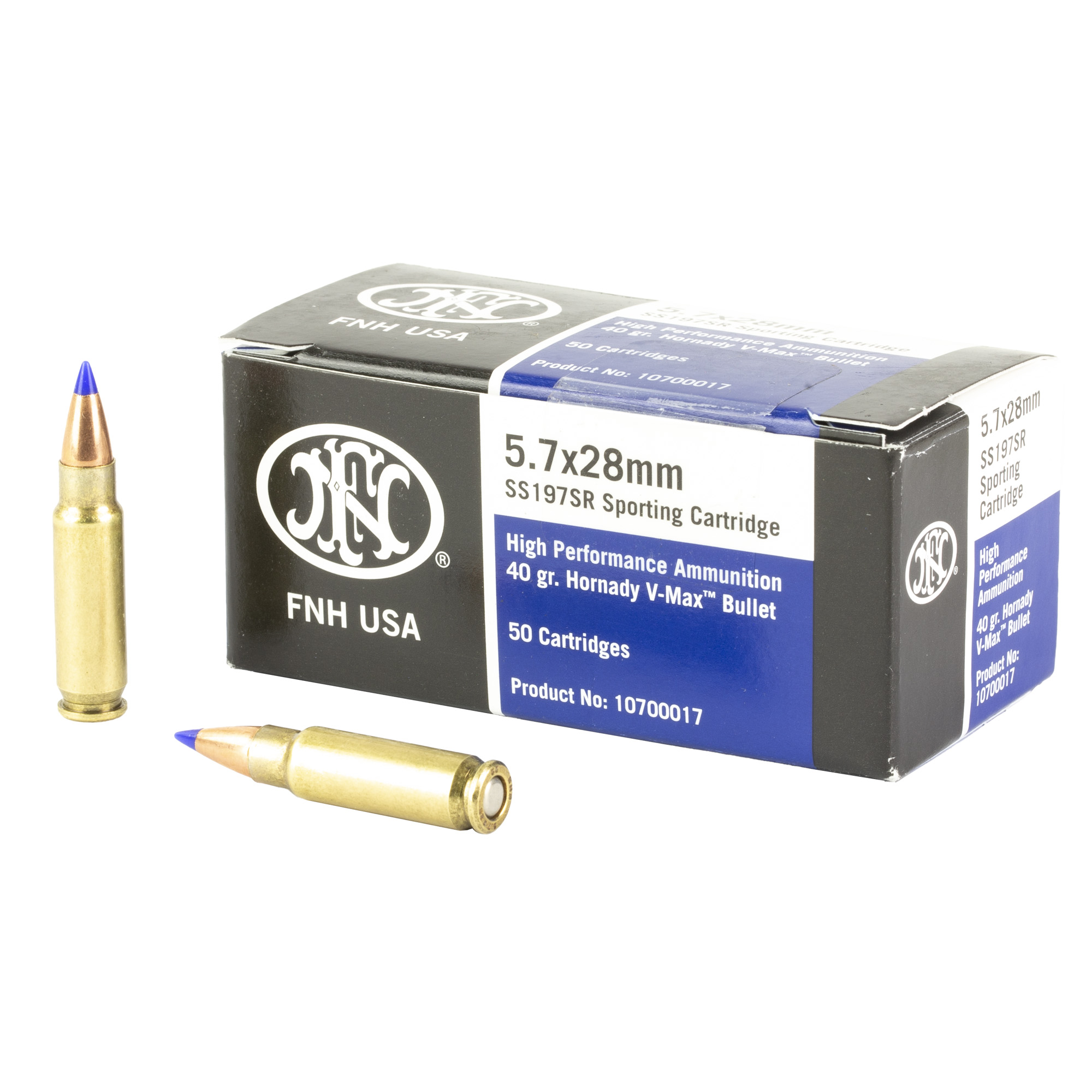 Fn Ss197sr 5.7x28mm Hornady V Max 40 Grain 50 Rounds