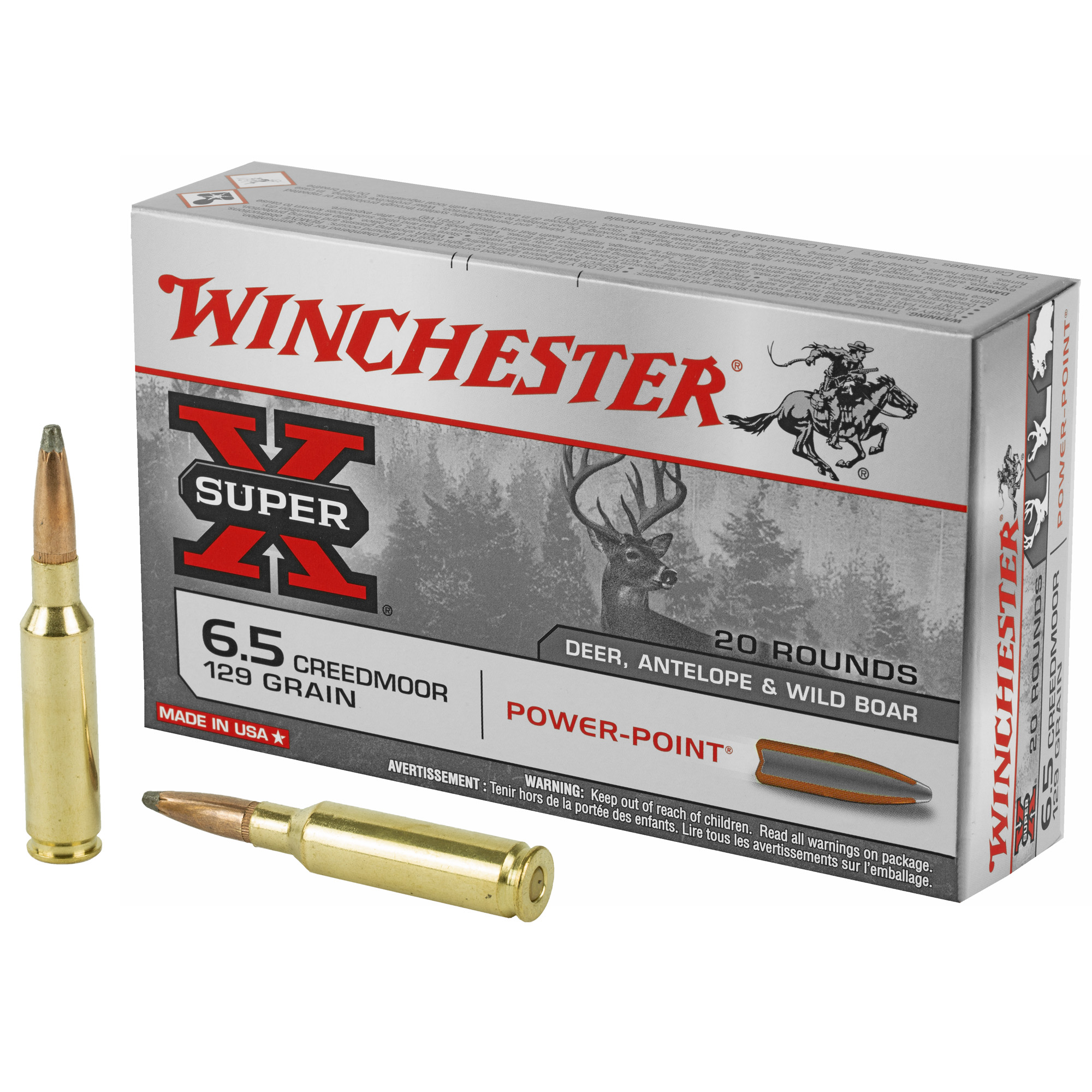 Winchester Super-X 6.5 Creedmoor Power-Point 129 Grain 20 Rounds