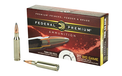 Federal Premium 7mm-08 Remington Nosler Partition 140 Grain 20 Rounds
