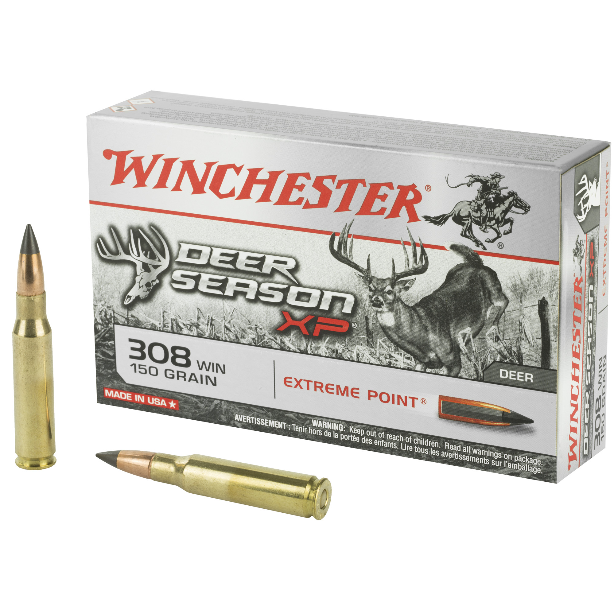 Winchester Deer Season Xp .308 Winchester Extreme Point 150 Grain and 20 Rounds