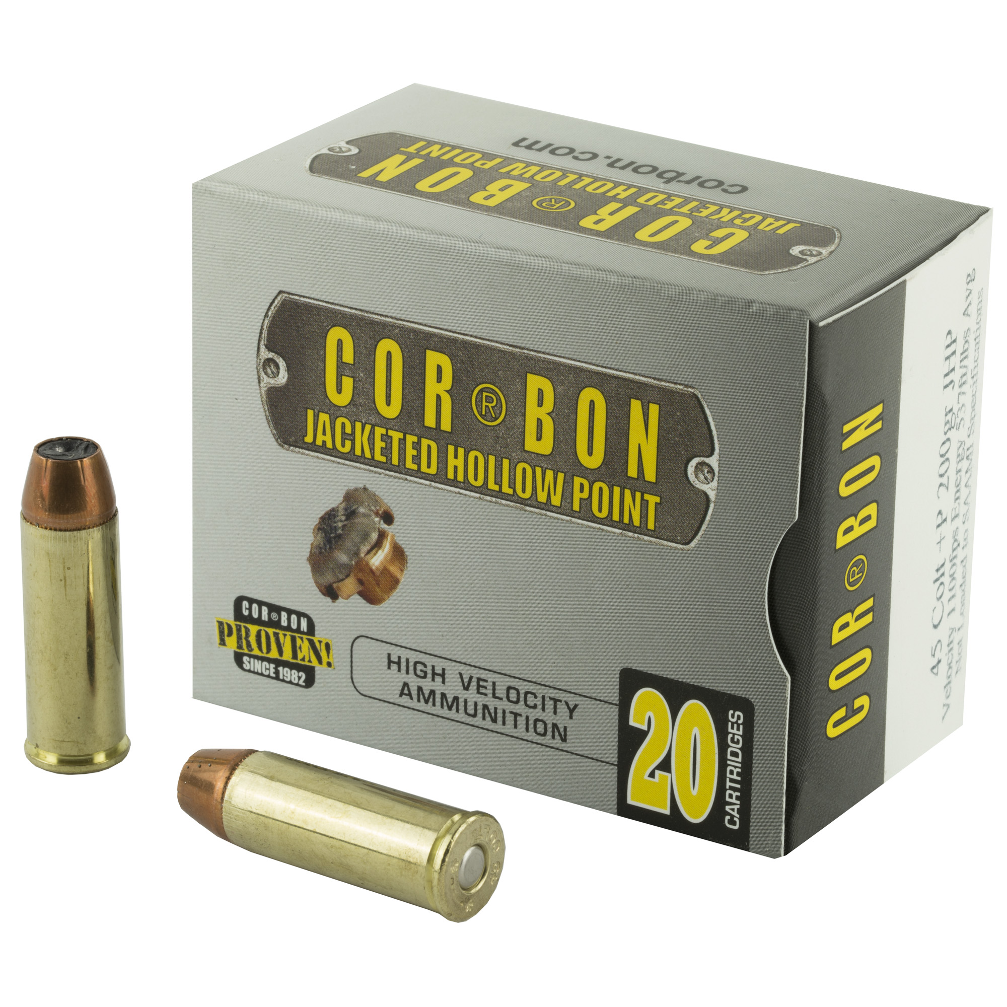 CORBON 45CLT+P 200GR JHP 20 Rounds