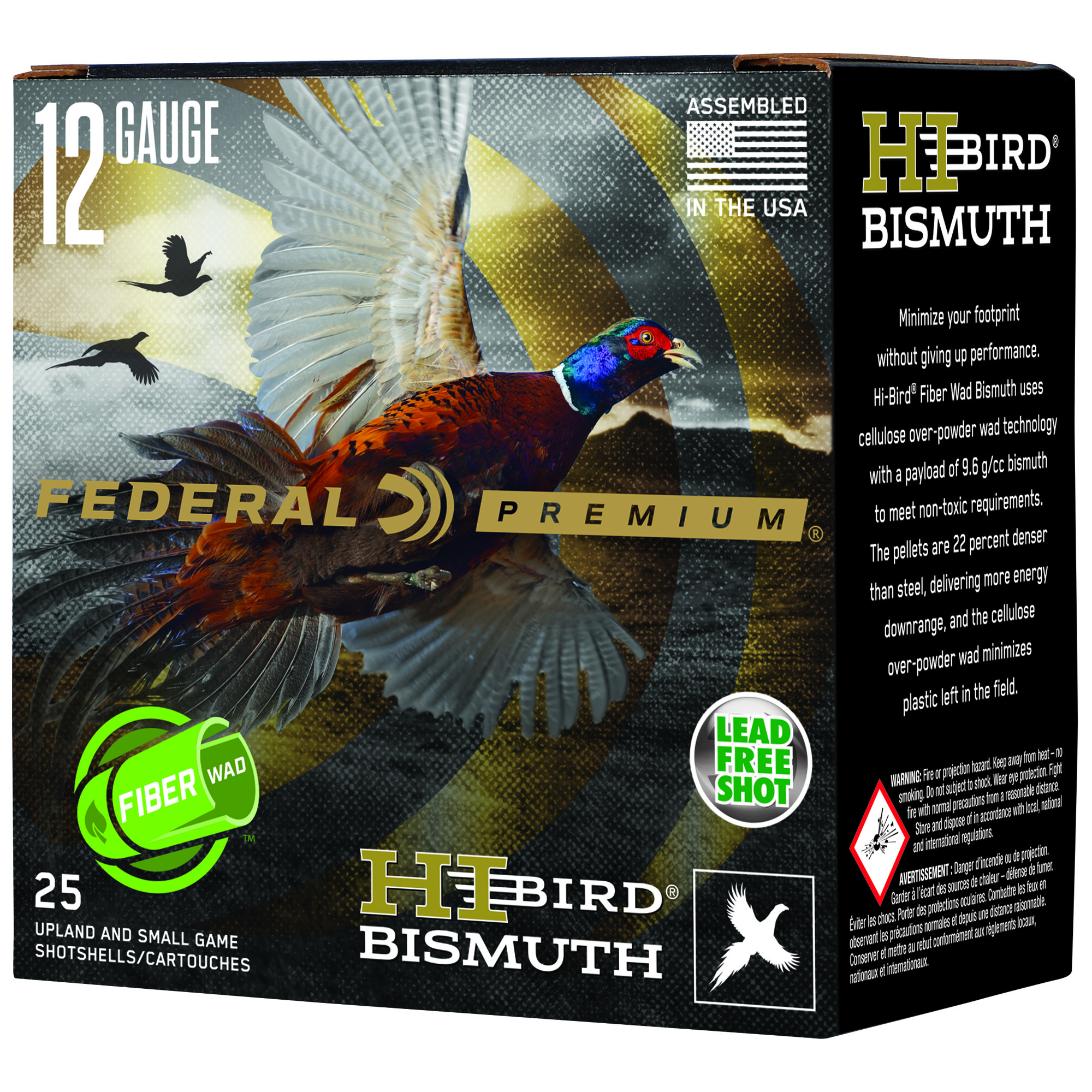 Federal Hi-Bird 12 Gauge Bismuth 1 1/4 Ounce 5 Shot 25 Rounds