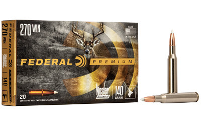 Federal Premium .270 Winchester Nosler AccuBond 140 Grain 20 Rounds