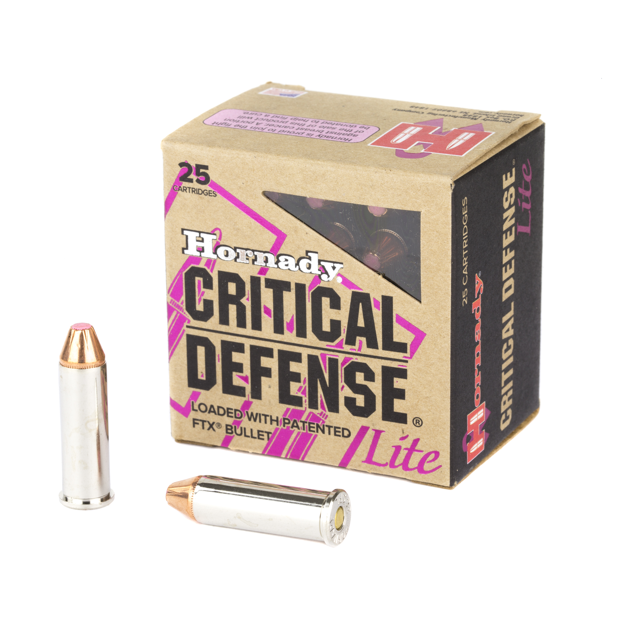 Hornady Critical Defense Handgun Ammo 38 Spl. Lite 90 gr. FTX 25 rd.