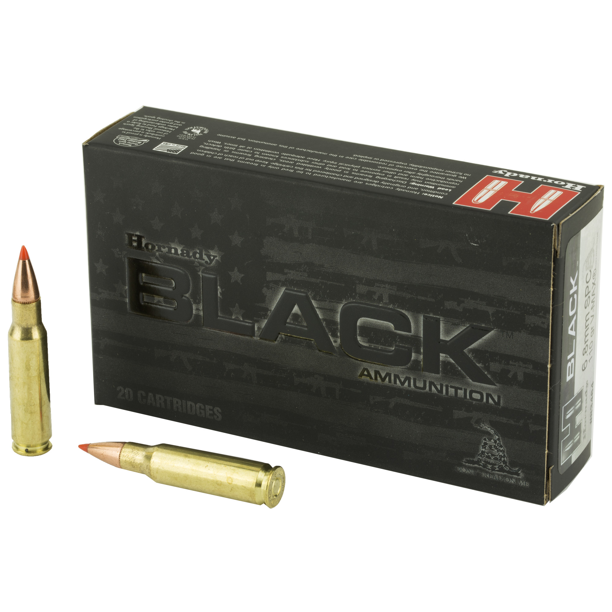 Hornady Black Rifle Ammo 6.8mm Rem. SPC 110 gr. V-Max Black 20 rd.