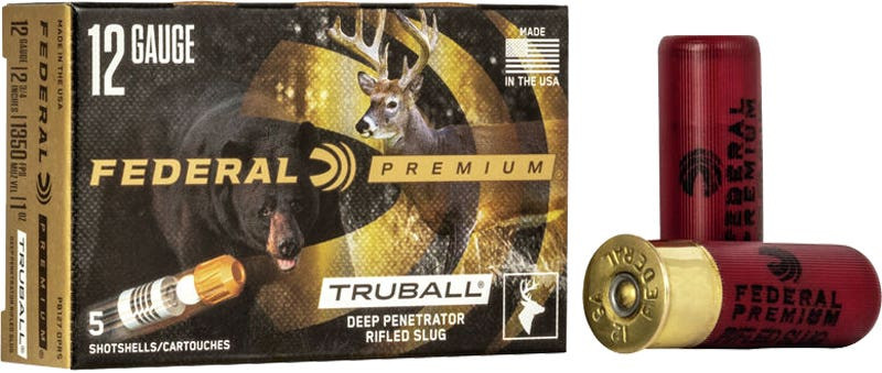 Federal Premium Vital-Shok 12 Gauge TruBall Deep Penetrator Slug 1 Ounce 5 Rounds