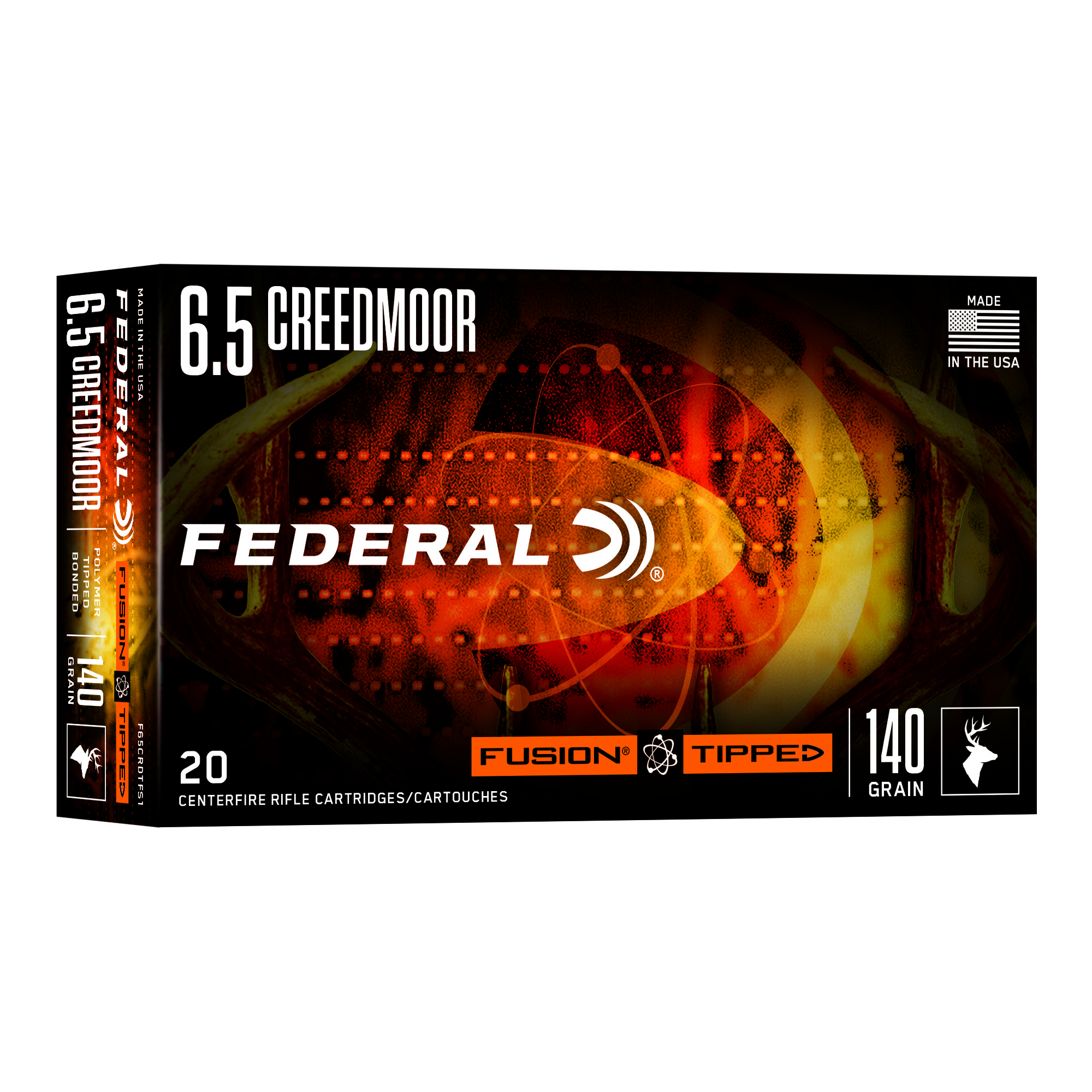 Federal Fusion 6.5 Creedmoor Bonded Soft Point 140 Grain 20 Rounds