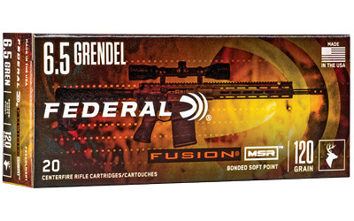 Federal Fusion MSR 6.5 Grendel Soft Point 120 Grain 20 Rounds