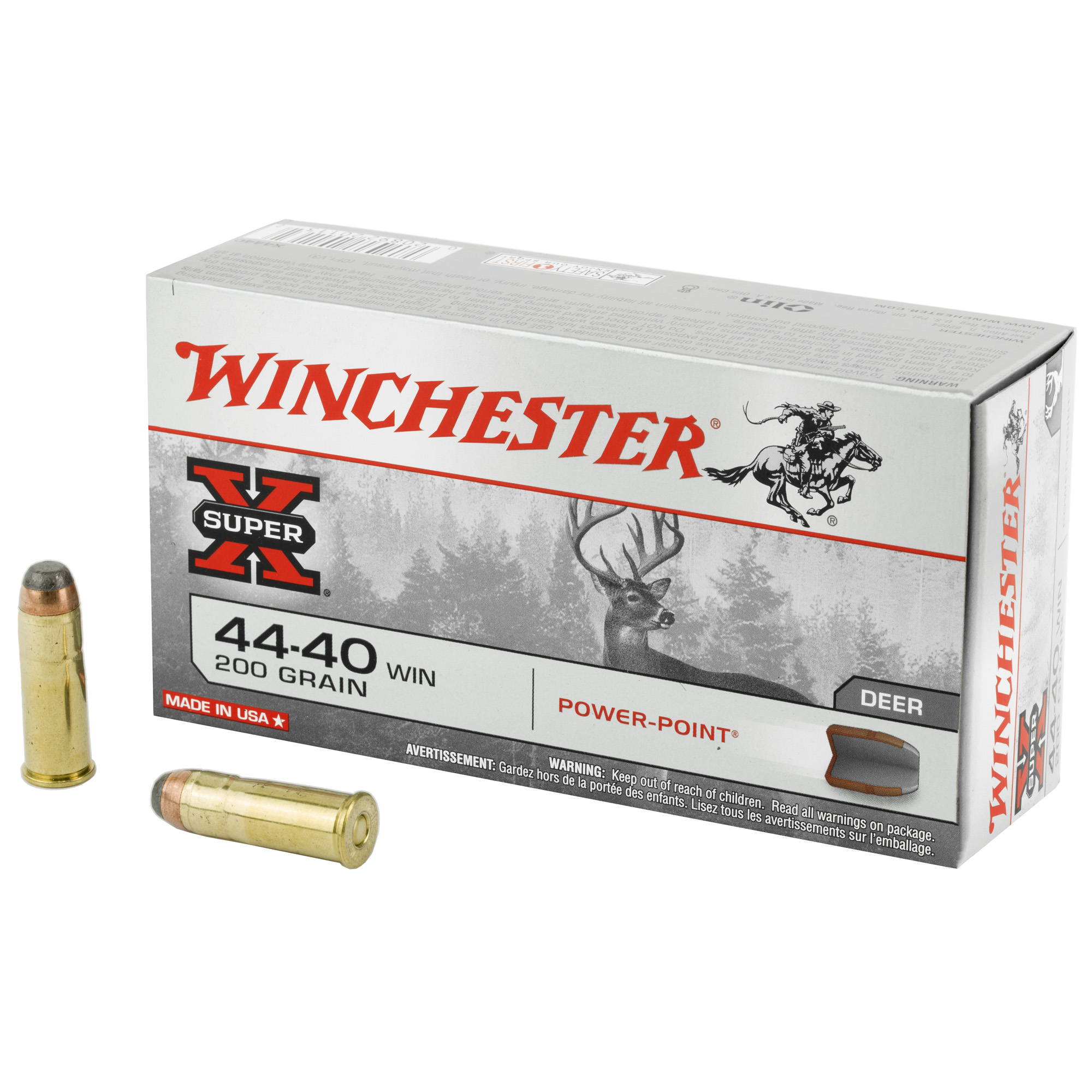 Winchester Super X 44-40 Winchester Power Point 200 Grain 50 Rounds