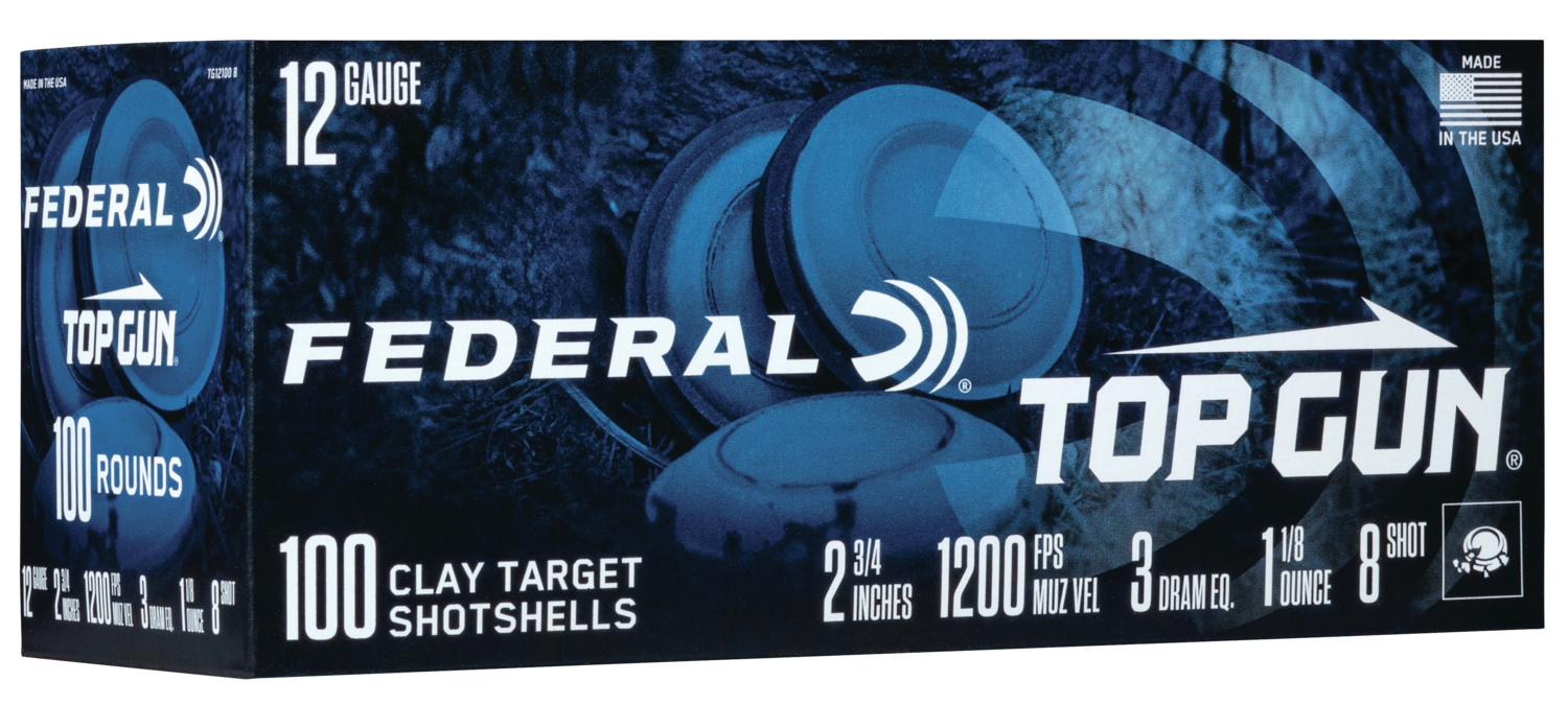 Federal Top Gun 12 Gauge Lead Shot 1 1/8 Ounce 8 Shot 100 Rounds