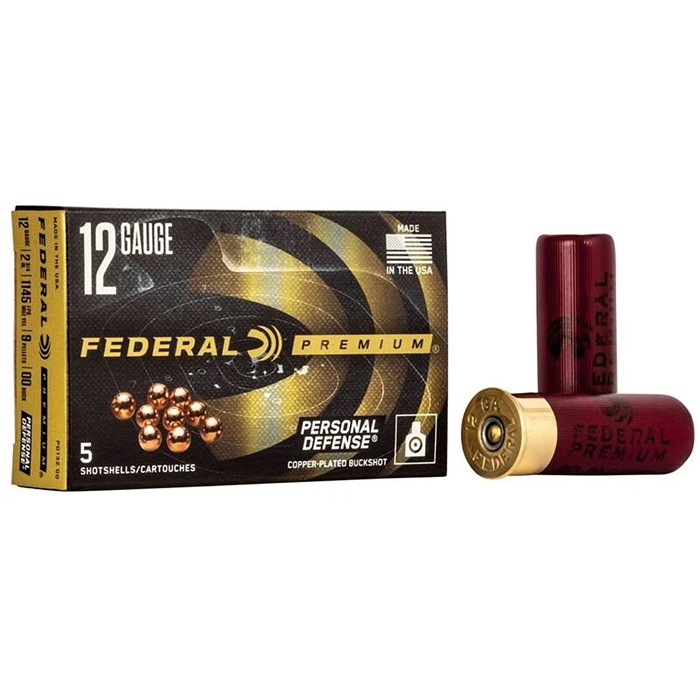 Federal Premium Personal Defense 12 Gauge 00 Buckshot Reduced Recoil 10 Rounds