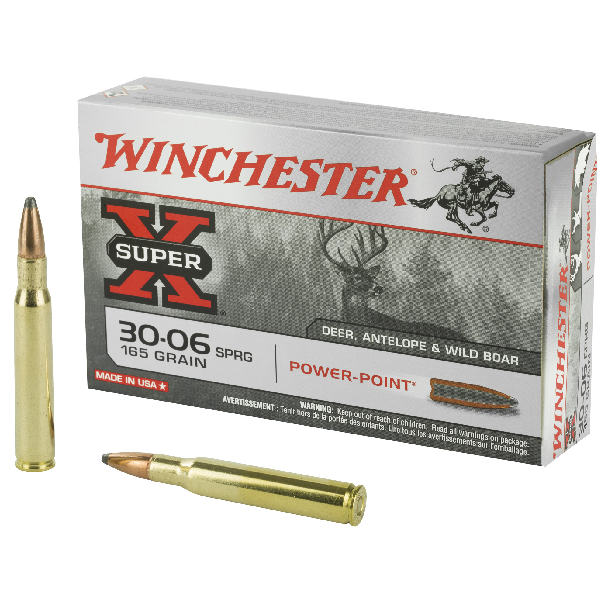 Winchester Super X 30 06 Springfield Power Point 165 Grain 20 Rounds