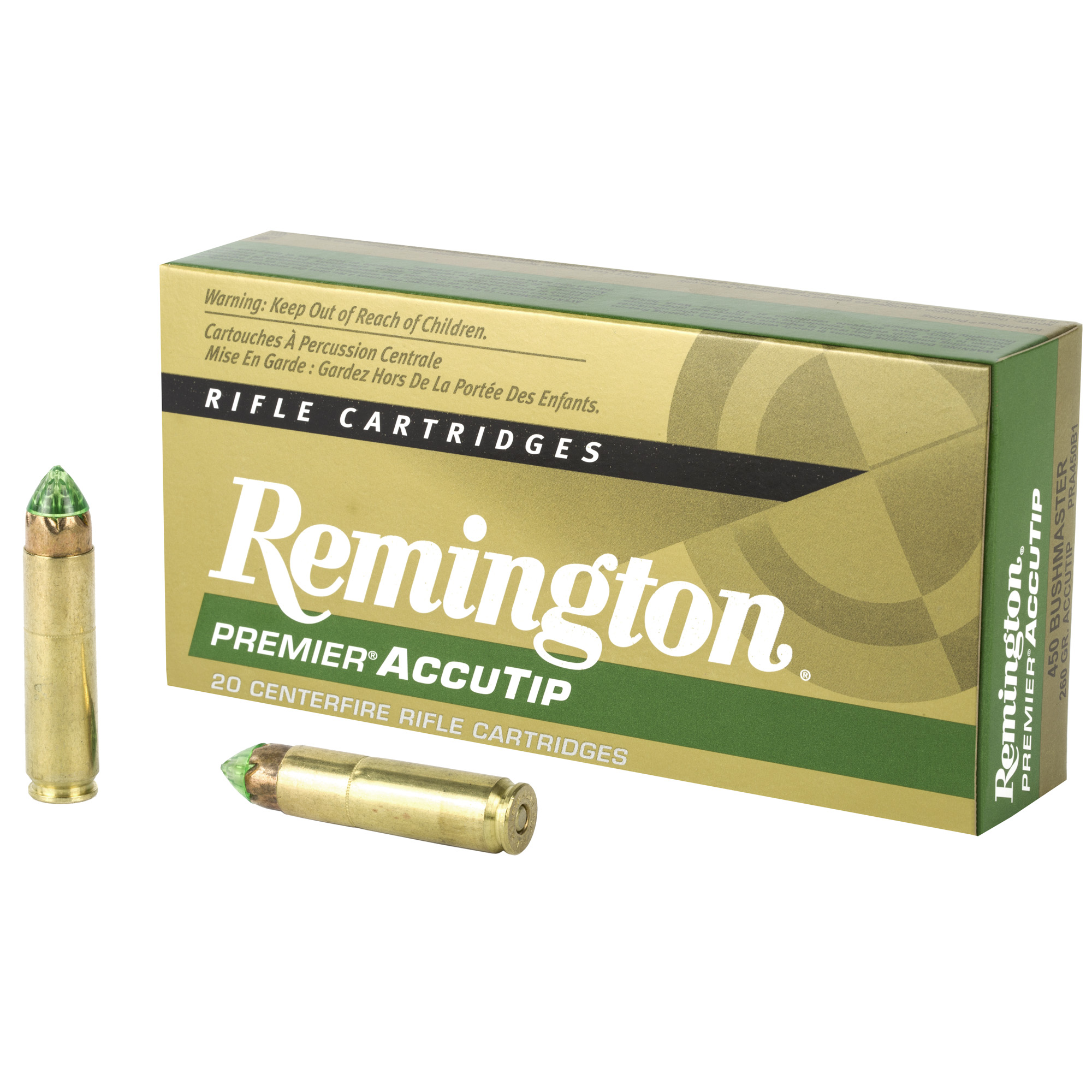 Remington, Premier AccuTip, 450 Bushmaster, AccuTip, 260 Grain, 20 Rounds