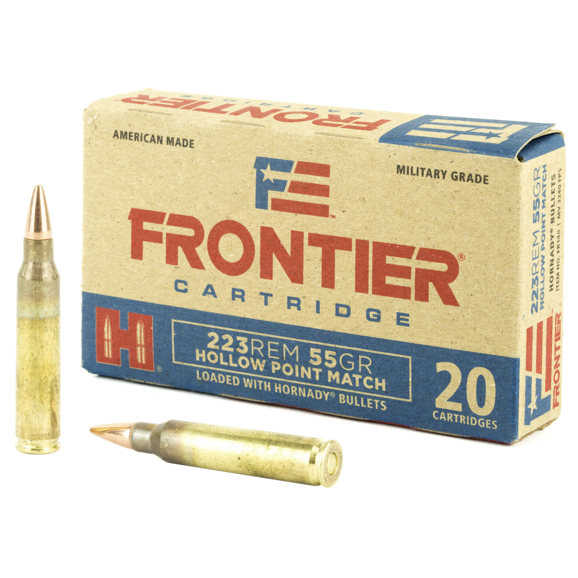 Hornady Frontier Rifle Ammo 223 Rem. 55 gr. HP Match 20 rd.