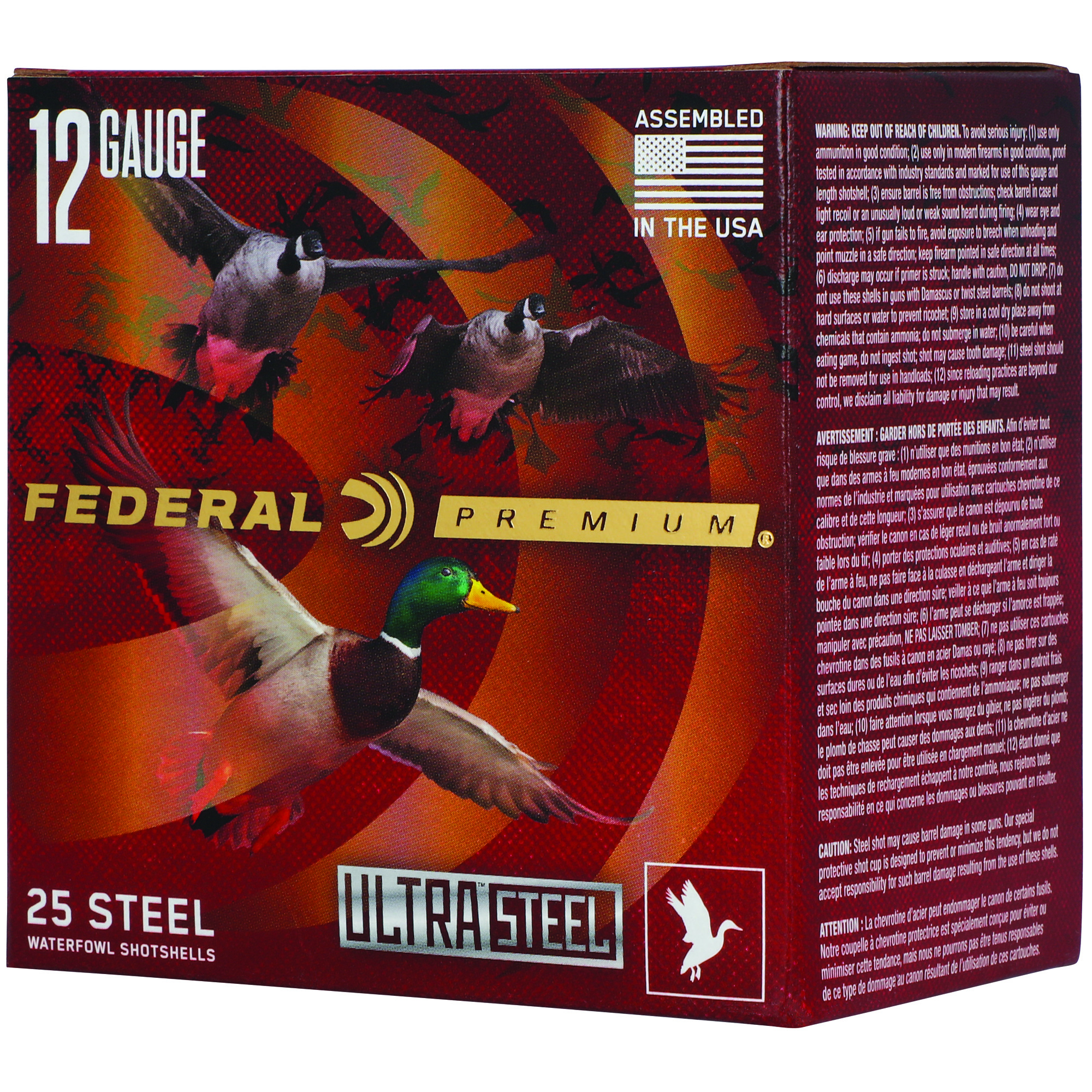 Federal Ultra Steel 12 Gauge 1 1/4 oz BB Shot 25 Rounds