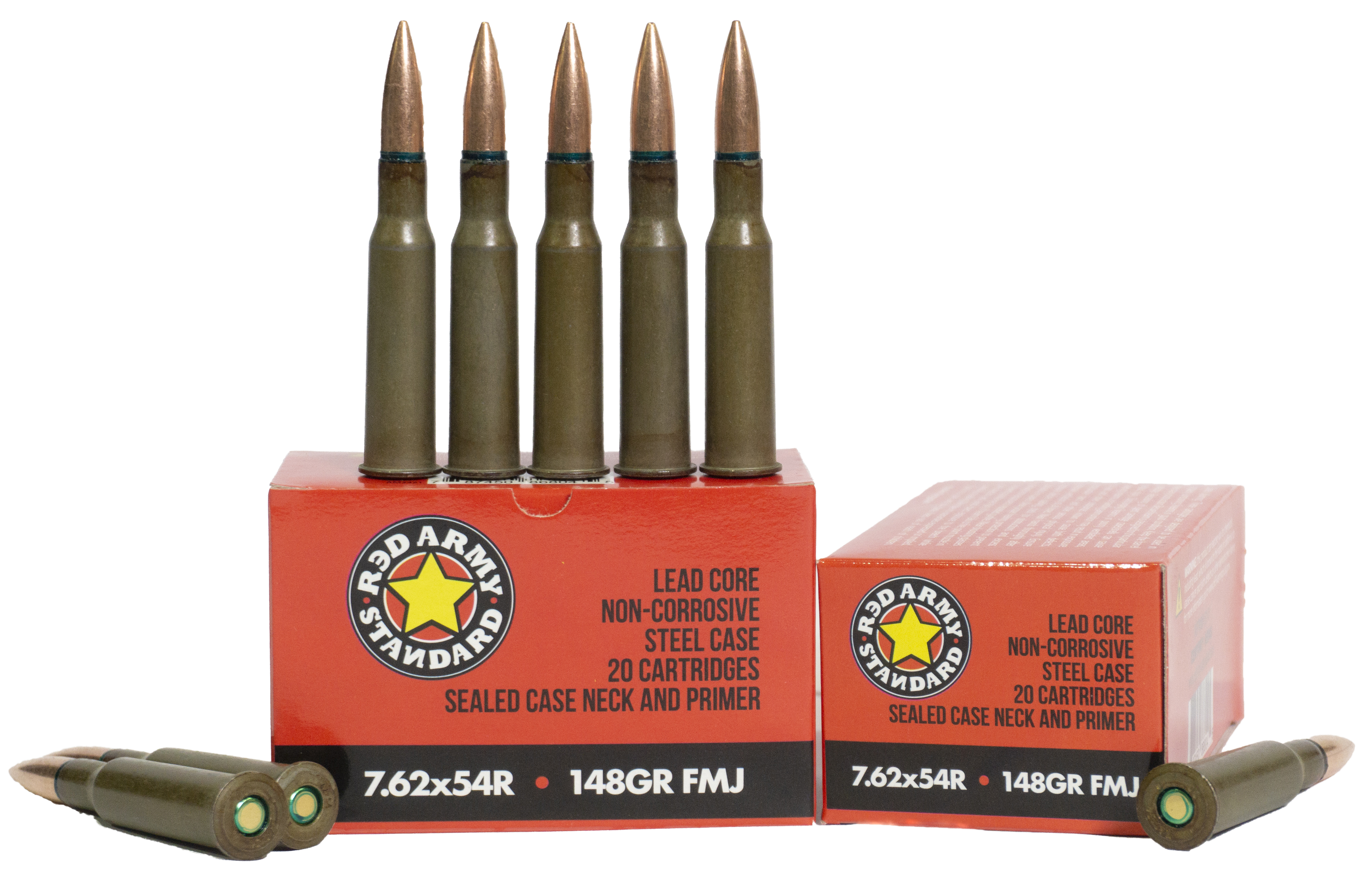Cent Ammo Red Army Std 7.62x54r Steel 148gr 620