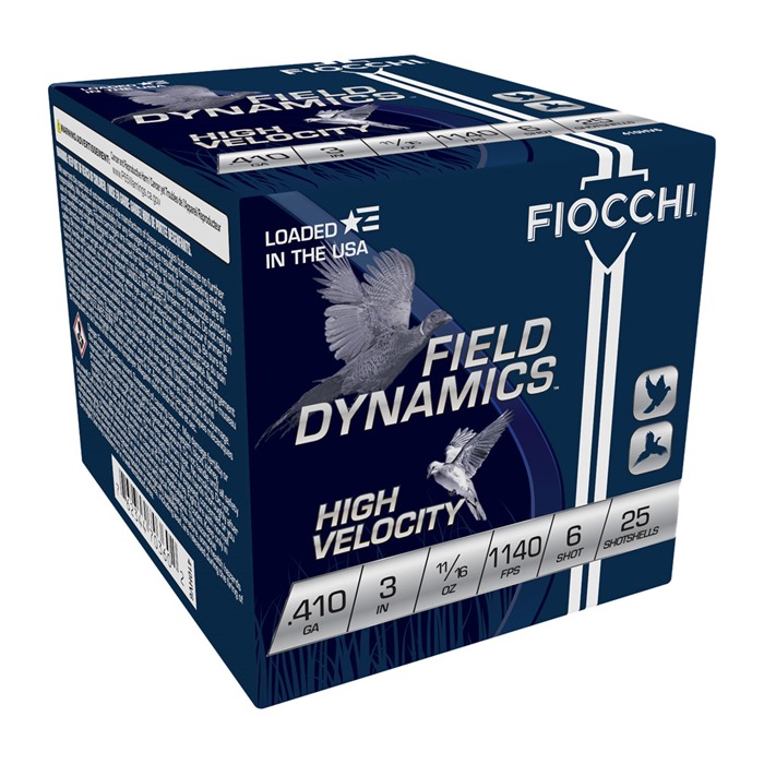 Fiocchi High Velocity Hunting Loads 410 ga. 3 in. 11/16 oz. 6 Shot 25 rd.