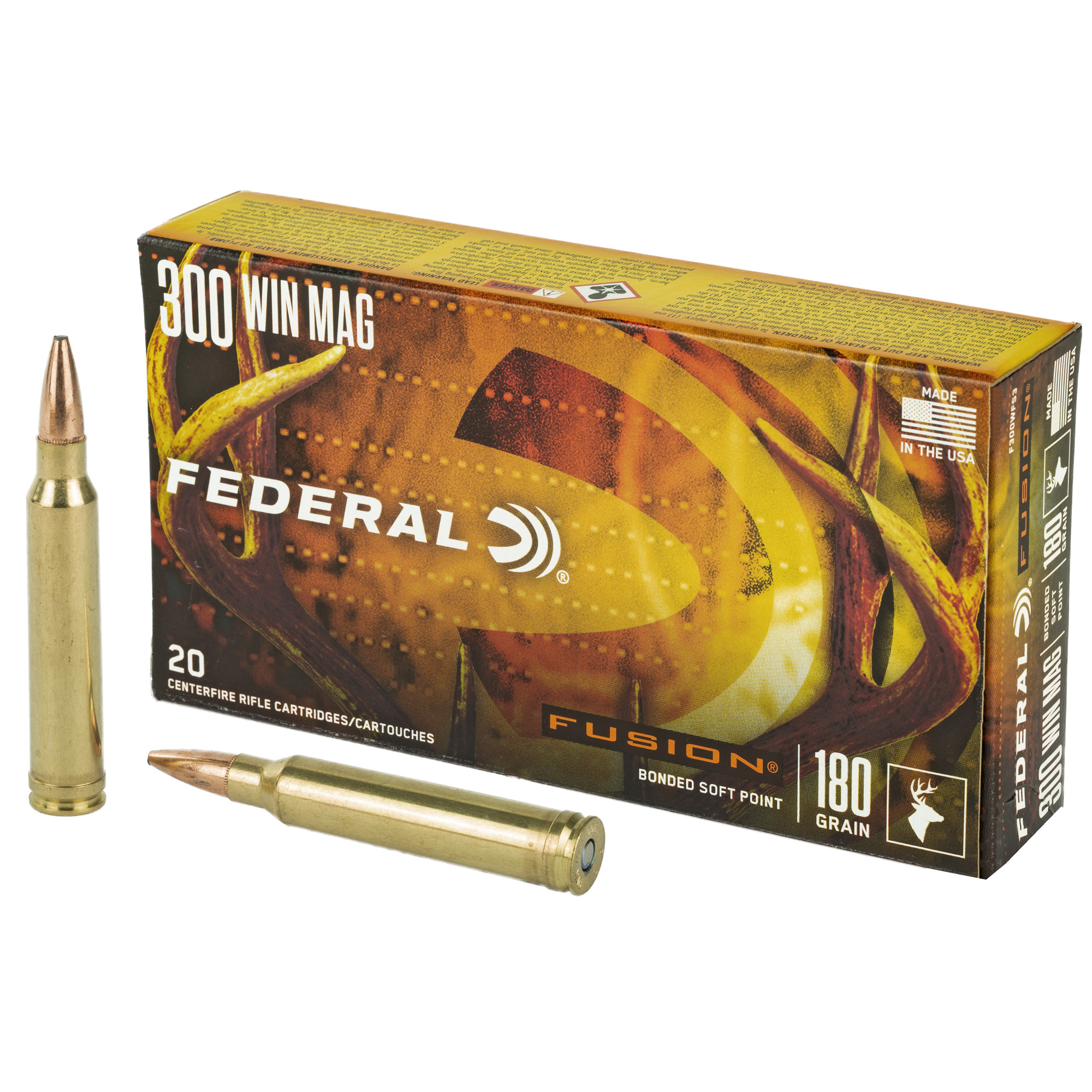 Federal Fusion 300 Win Mag Soft Point 180 Grain 20 Rounds