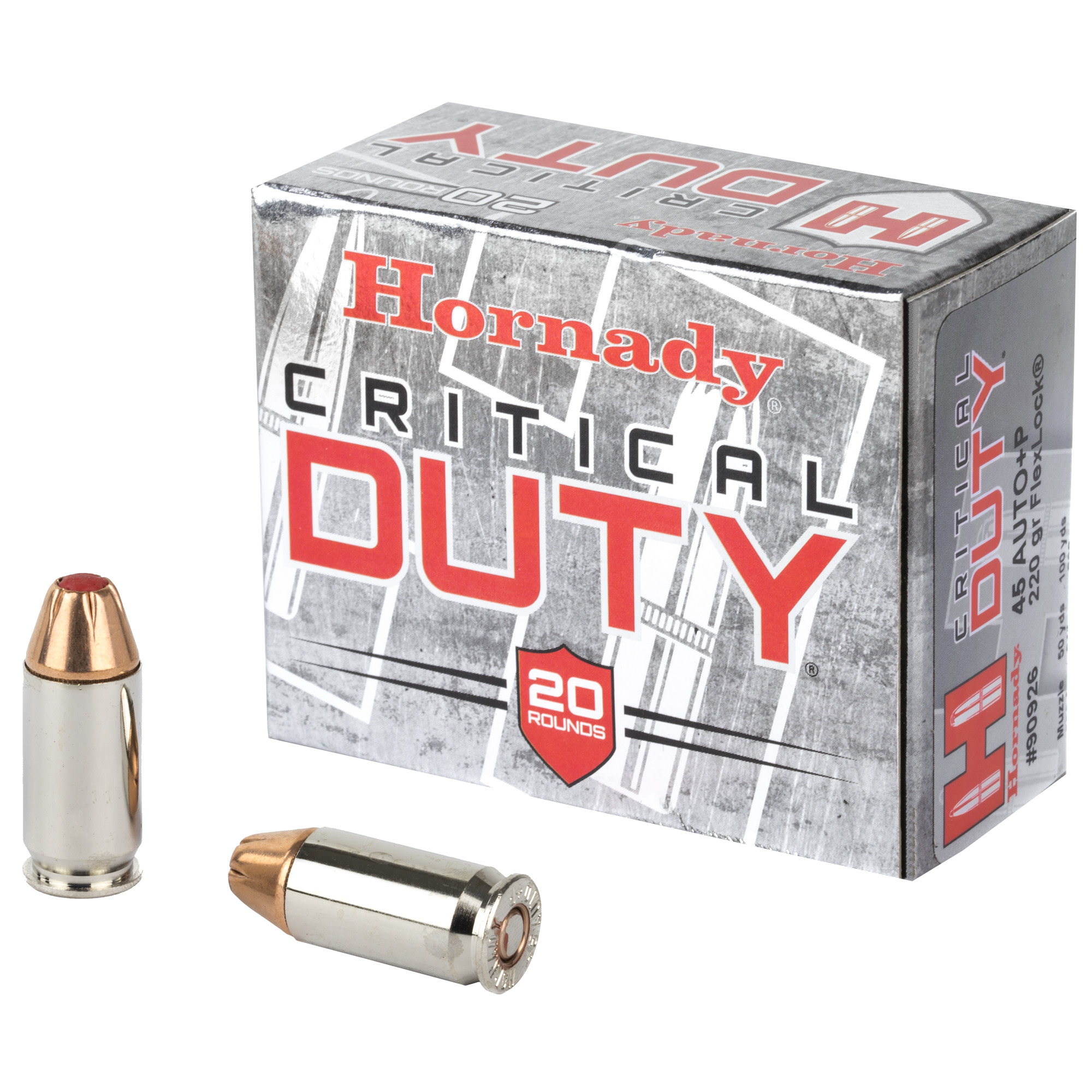 Hornady Critical Duty Handgun Ammo 45ACP +P 220gr. Flexlock 25 rd.