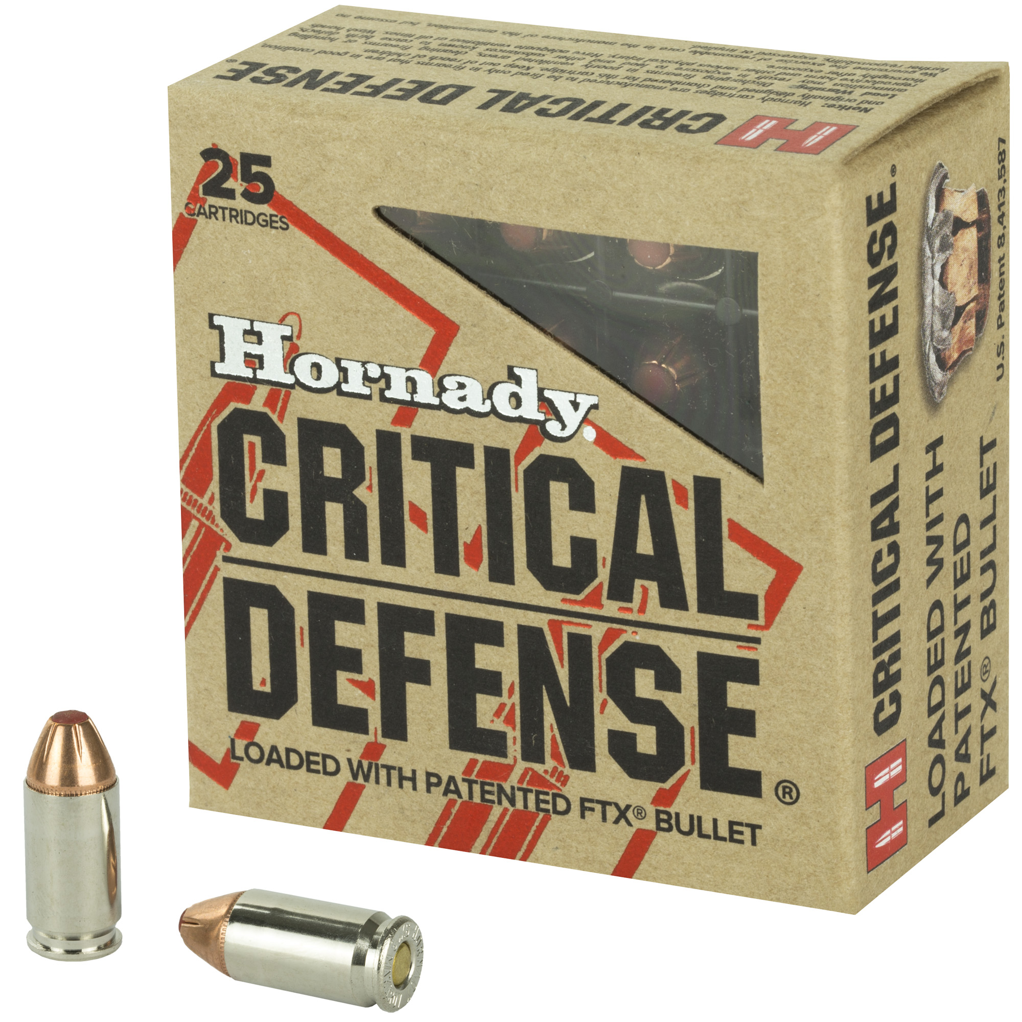 Hornady Critical Defense Handgun Ammo 9x18 Makarov 95 gr. FTX 25 rd.