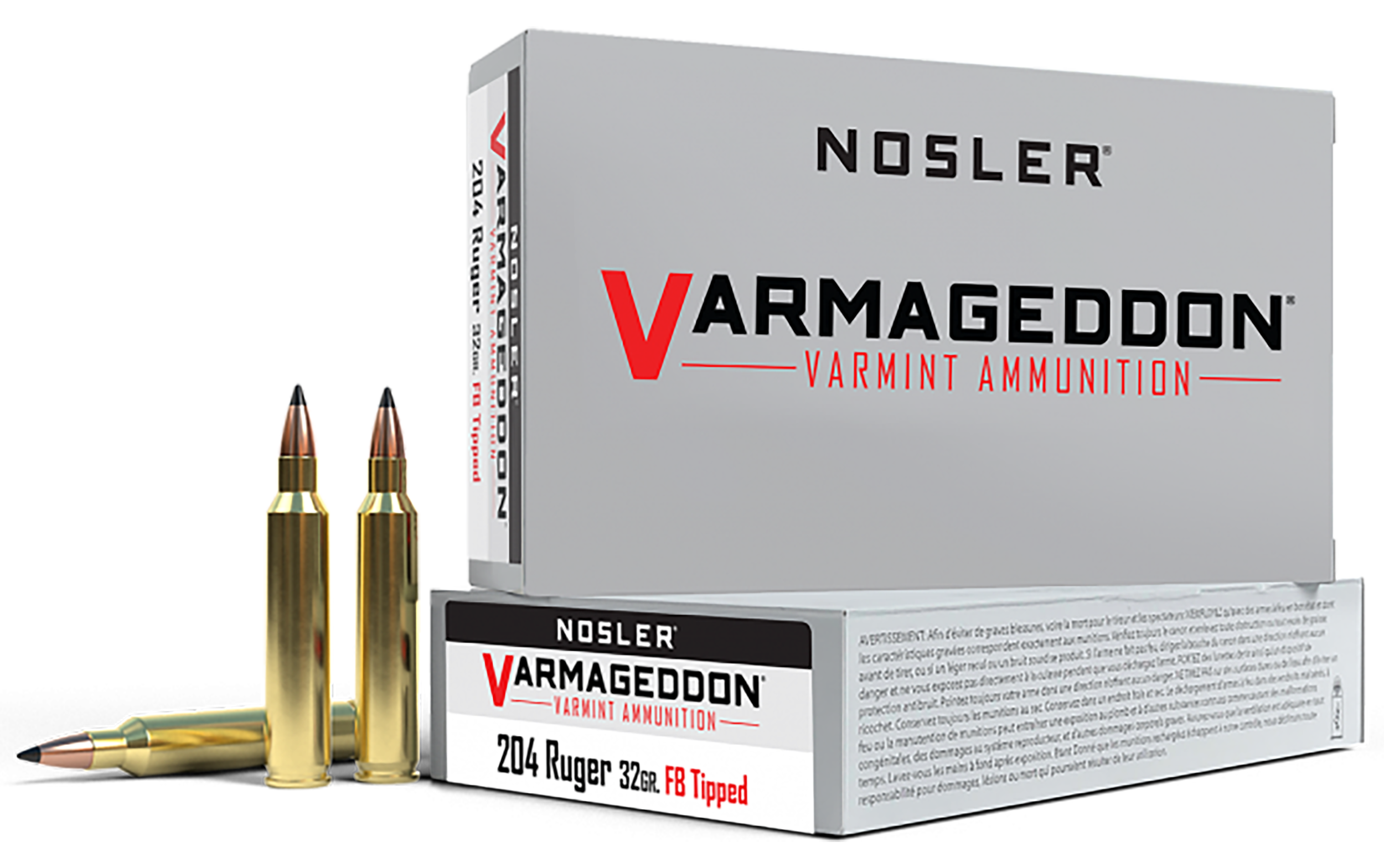 Nosler Varmageddon 204 Ruger Flat Base Tipped 32 Grain 20 Rounds