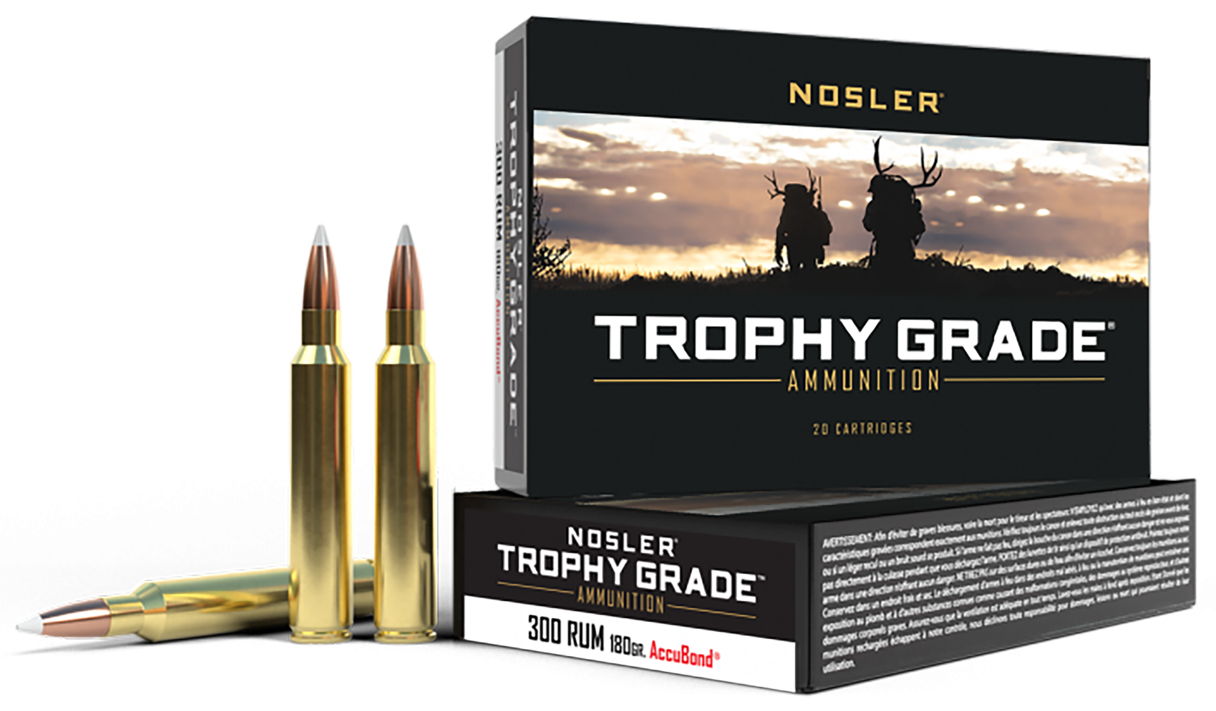 Nosler Trophygrade 300 Remington Ultramagnum Accubond 180 Grain 20 Rounds
