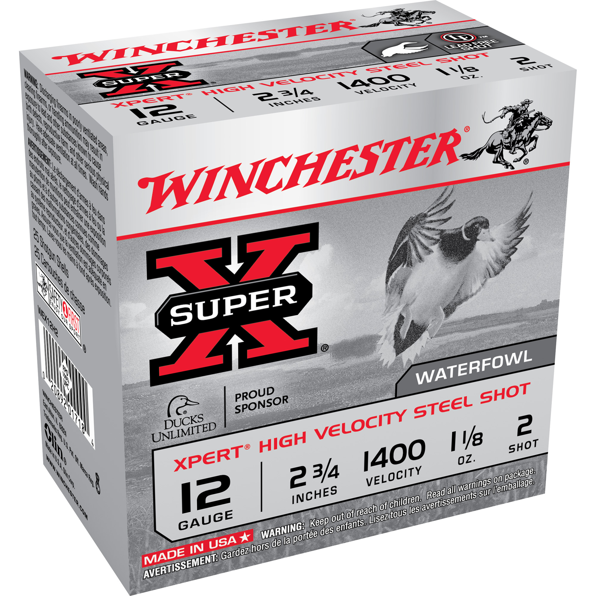 Winchester Xpert Hi-Velocity Steel 12 Gauge Hex Shot 1 1/8 oz 25 Rounds
