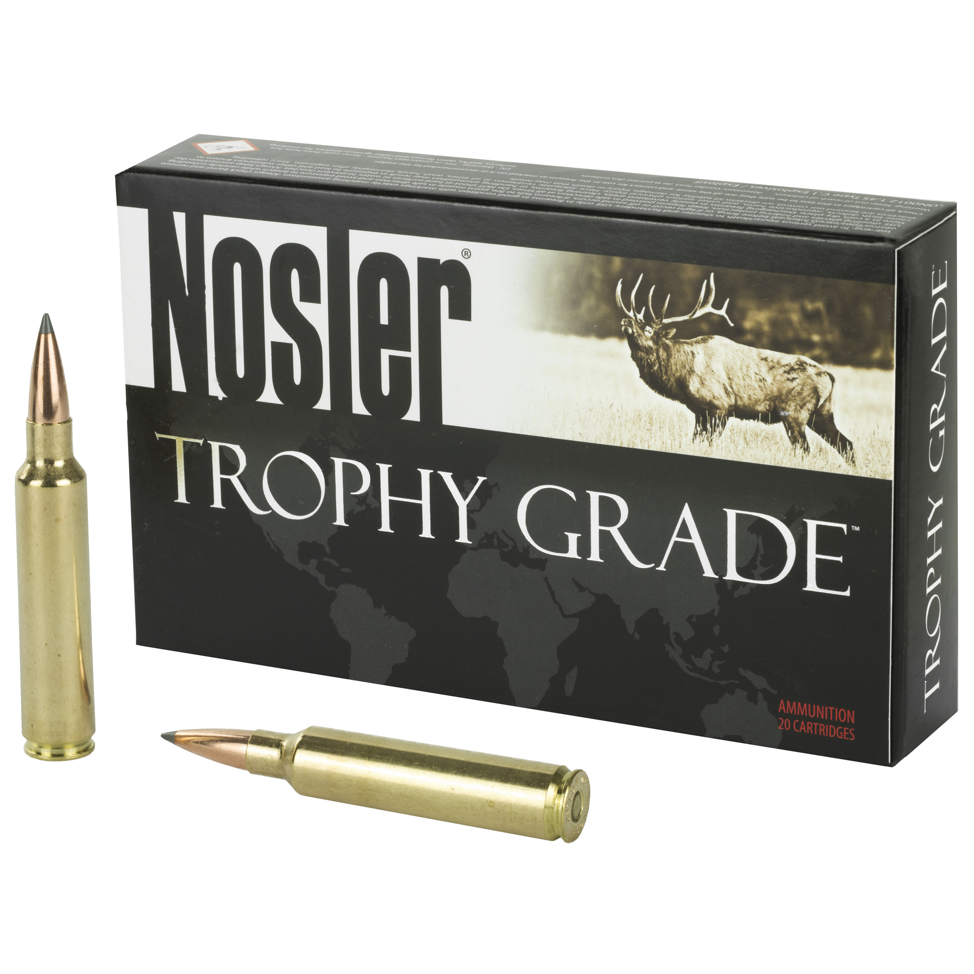 Nosler, Trophy Grade, 30 Nosler, AccuBond Long Range Spitzer, 210 Grain, 20 Rounds