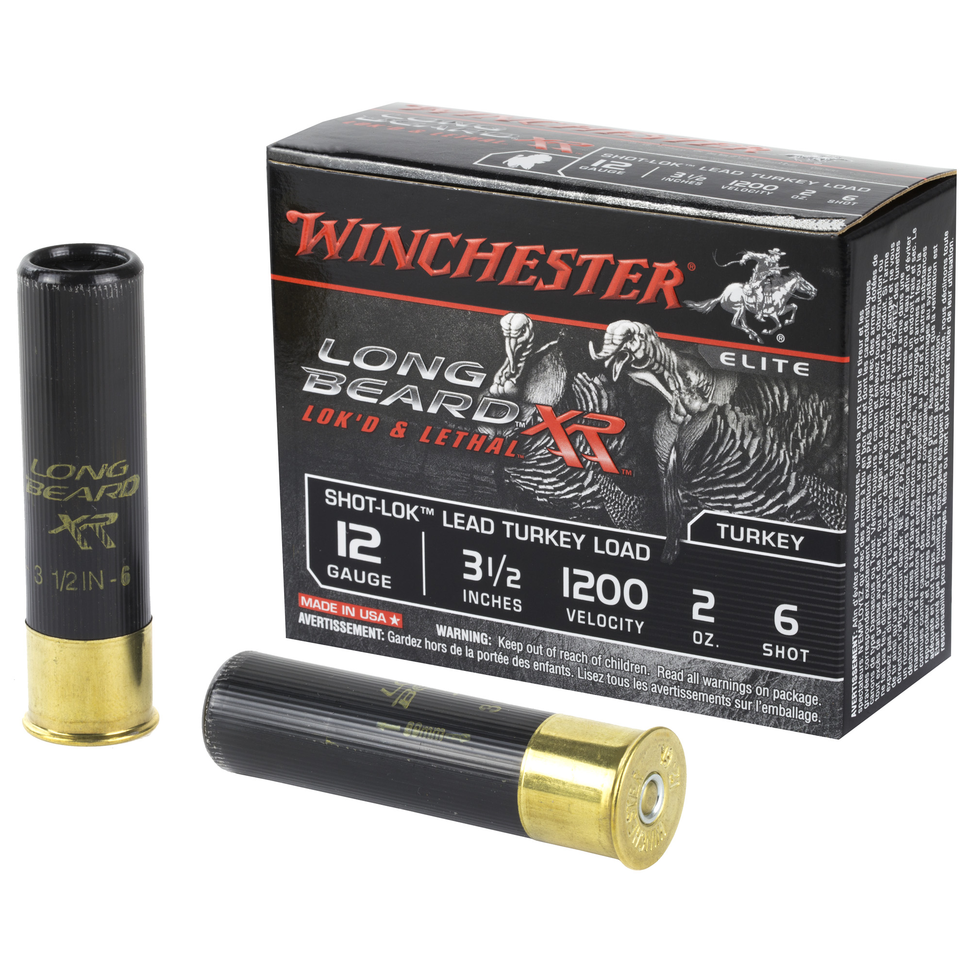 Winchester Long Beard XR Shot-Lok Load 12 Gauge Lead Shot 2 oz 10 Rounds