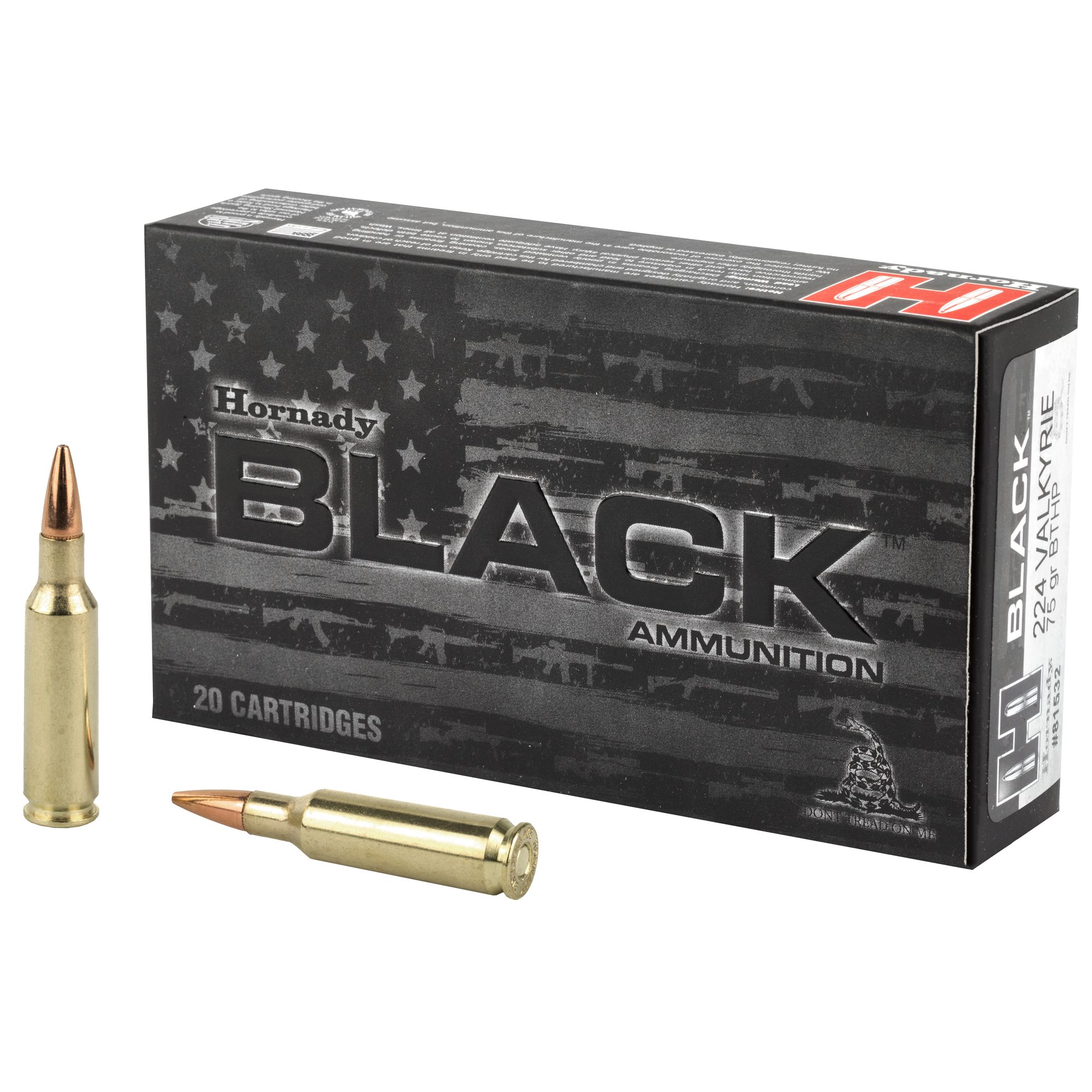 Hornady 224 Valkyrie Boat Tail Hollow Point 75 Grain 20 Rounds
