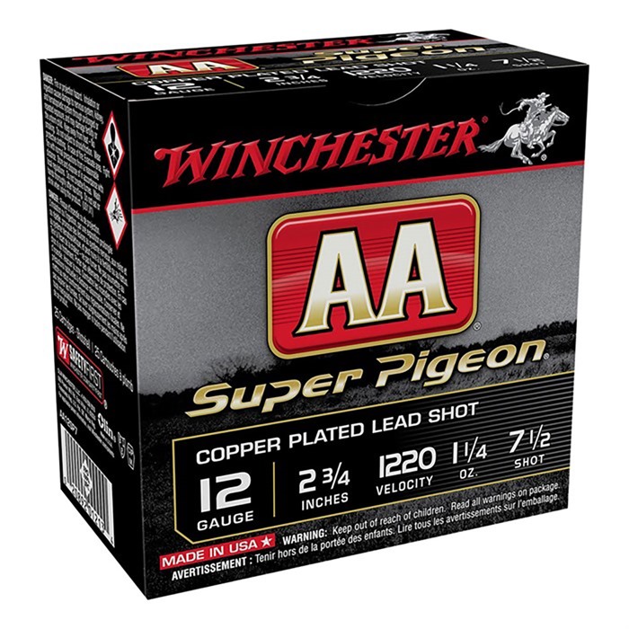Winchester Ammo AA12SP7 AA Super Pigeon 12Gauge 2.75" 1 1/4oz 7.5Shot 25 Rounds
