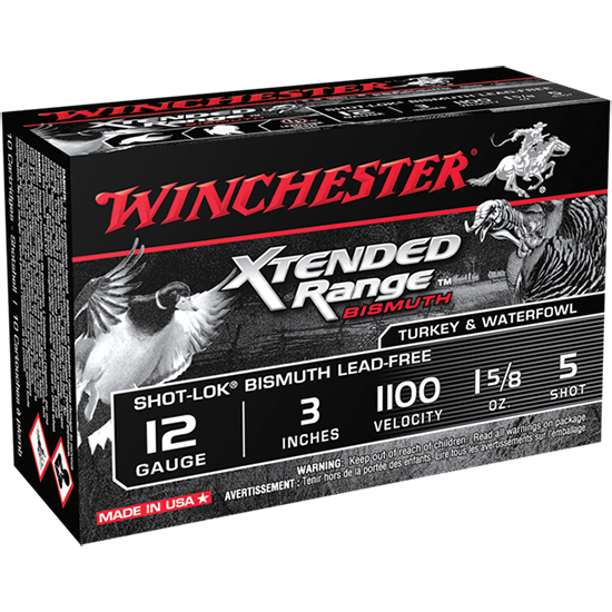 Winchester Xtended Range 12 Gauge Bismuth Shot 1-5/8 Grain 10 Rounds