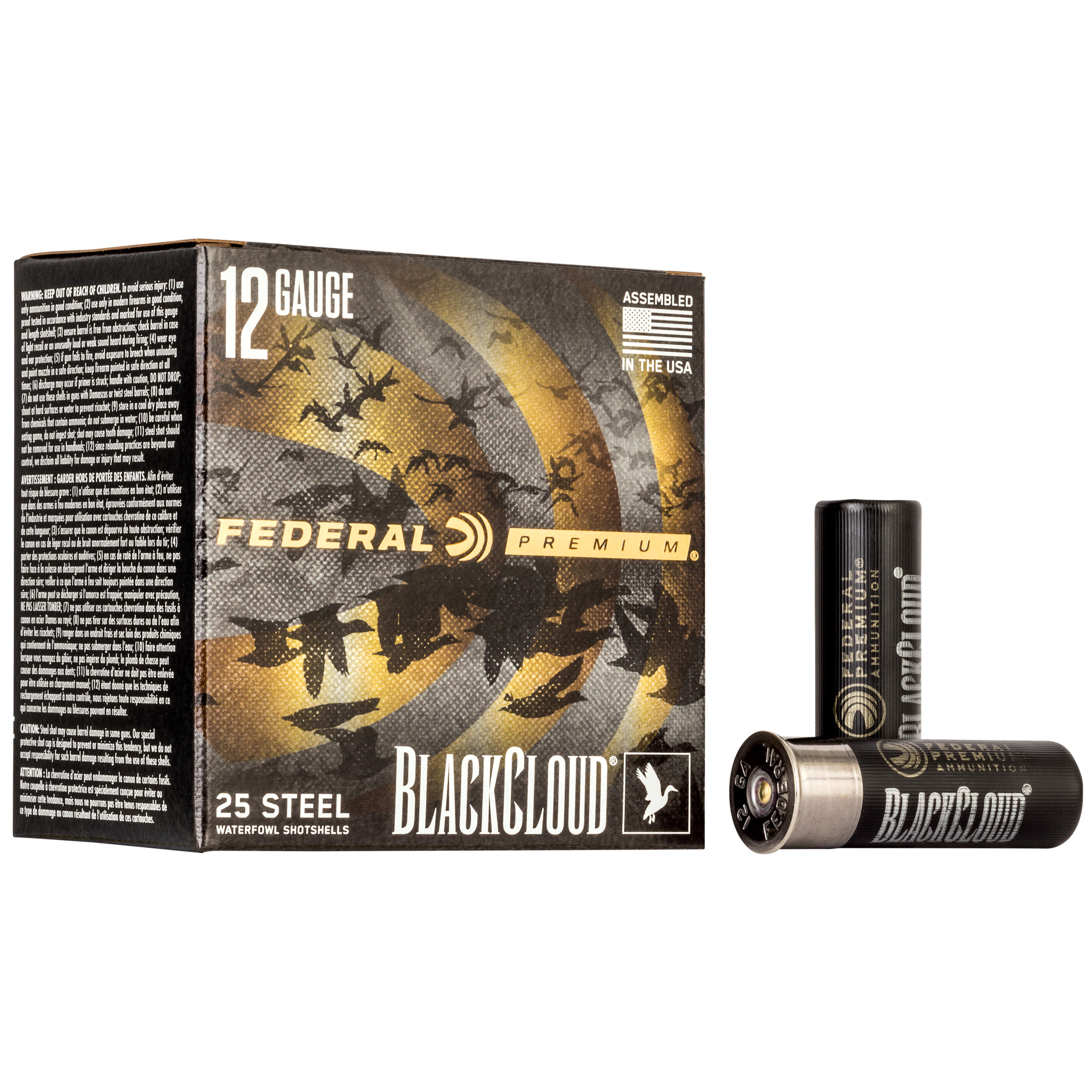 Federal Black Cloud FS Steel Load 12 Gauge 1 1/4 Ounce Steel Shot #3 25 Rounds