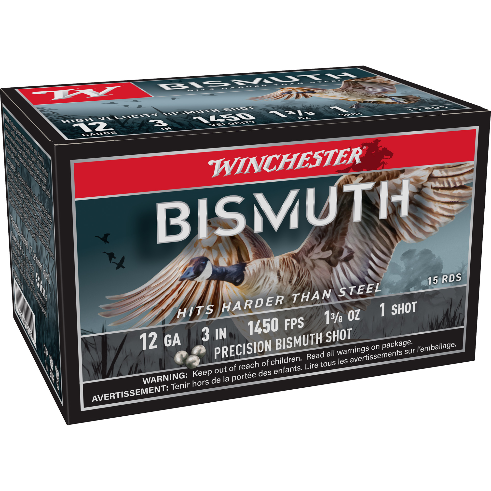 Winchester Premium Bismuth 12 Gauge Bismuth Shot 1 3/8 oz 15 Rounds