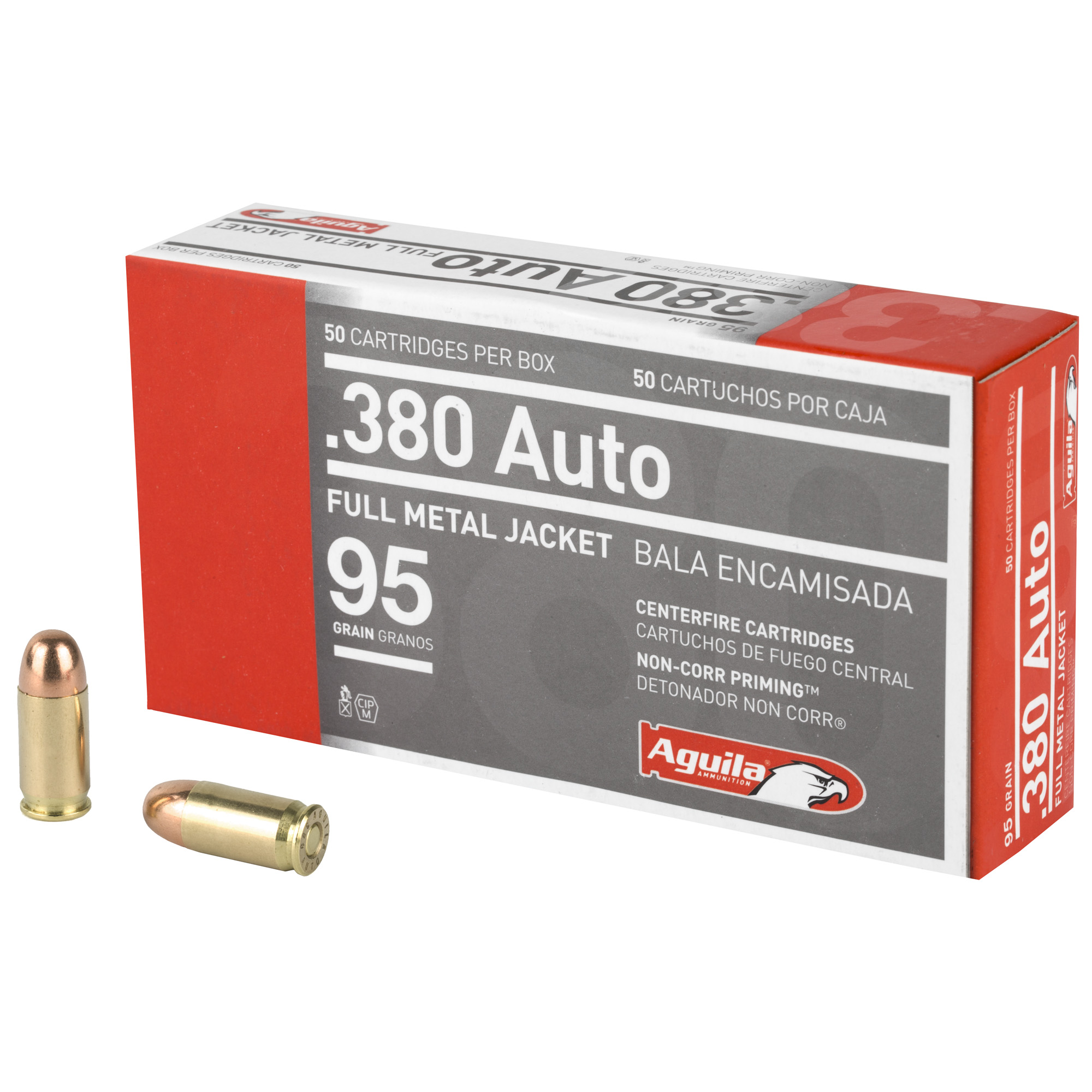 Aguila, .380 Auto, Full Metal Jacket, 95 Grain, 50 Rounds