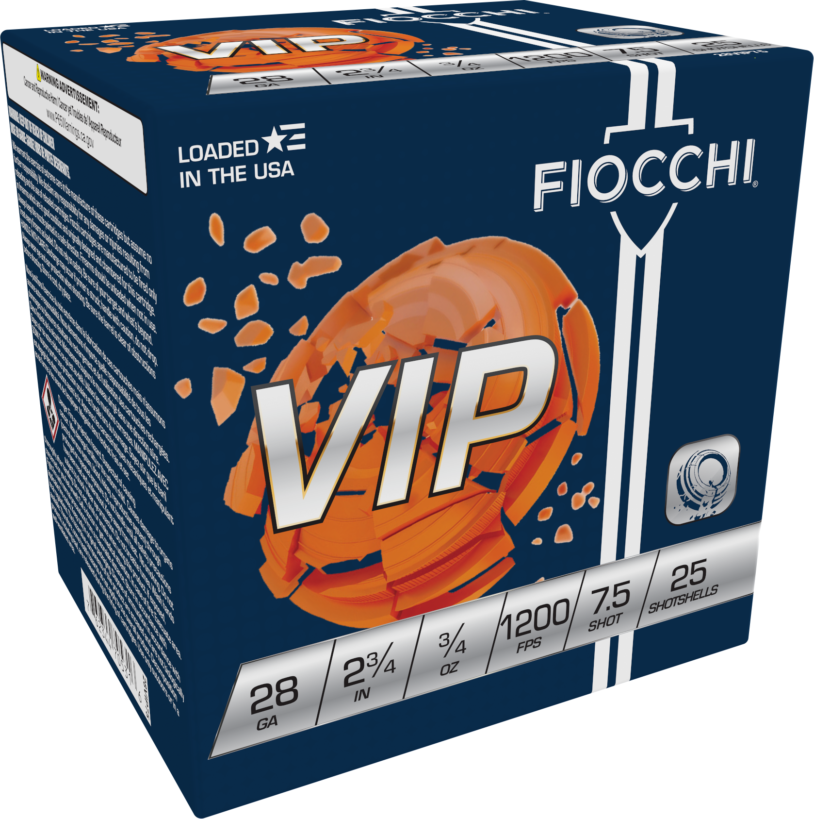 Fiocchi Exacta Target Vip 28Vip75, 28 Gauge, Shot, 3/4 Oz, 25 Rounds