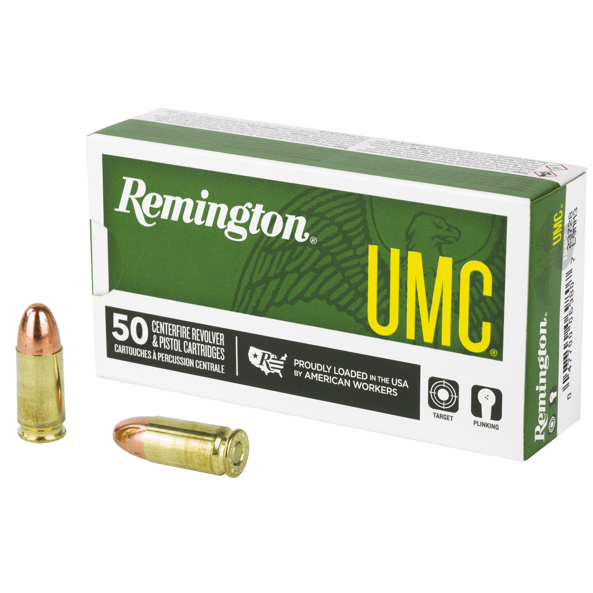 Remington, Umc, 9mm Luger, Full Metal Jacket, 115 Grain, 50 Rounds