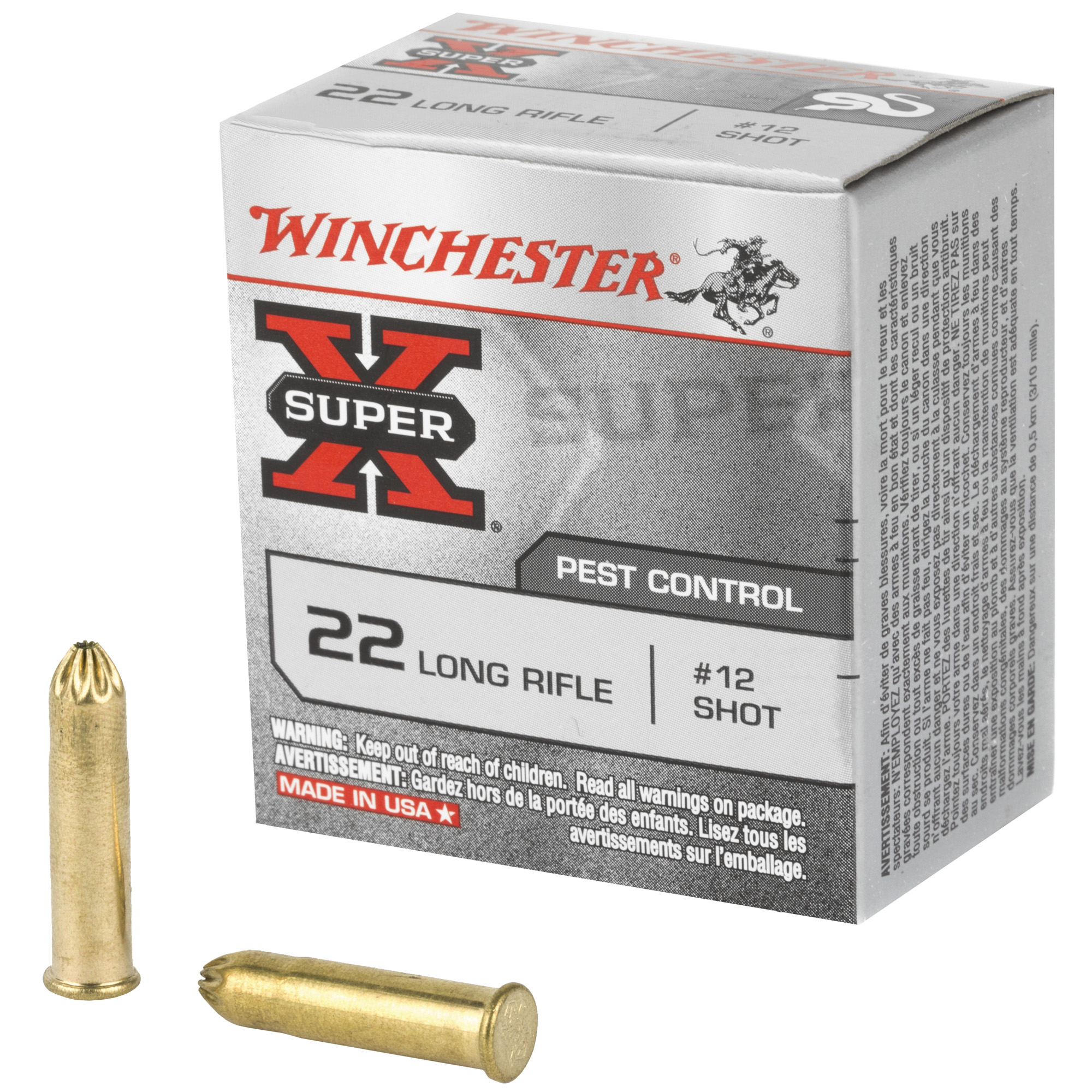 Winchester Super-X 22 Long Rifle Birdshot 25 Grain 50 Rounds