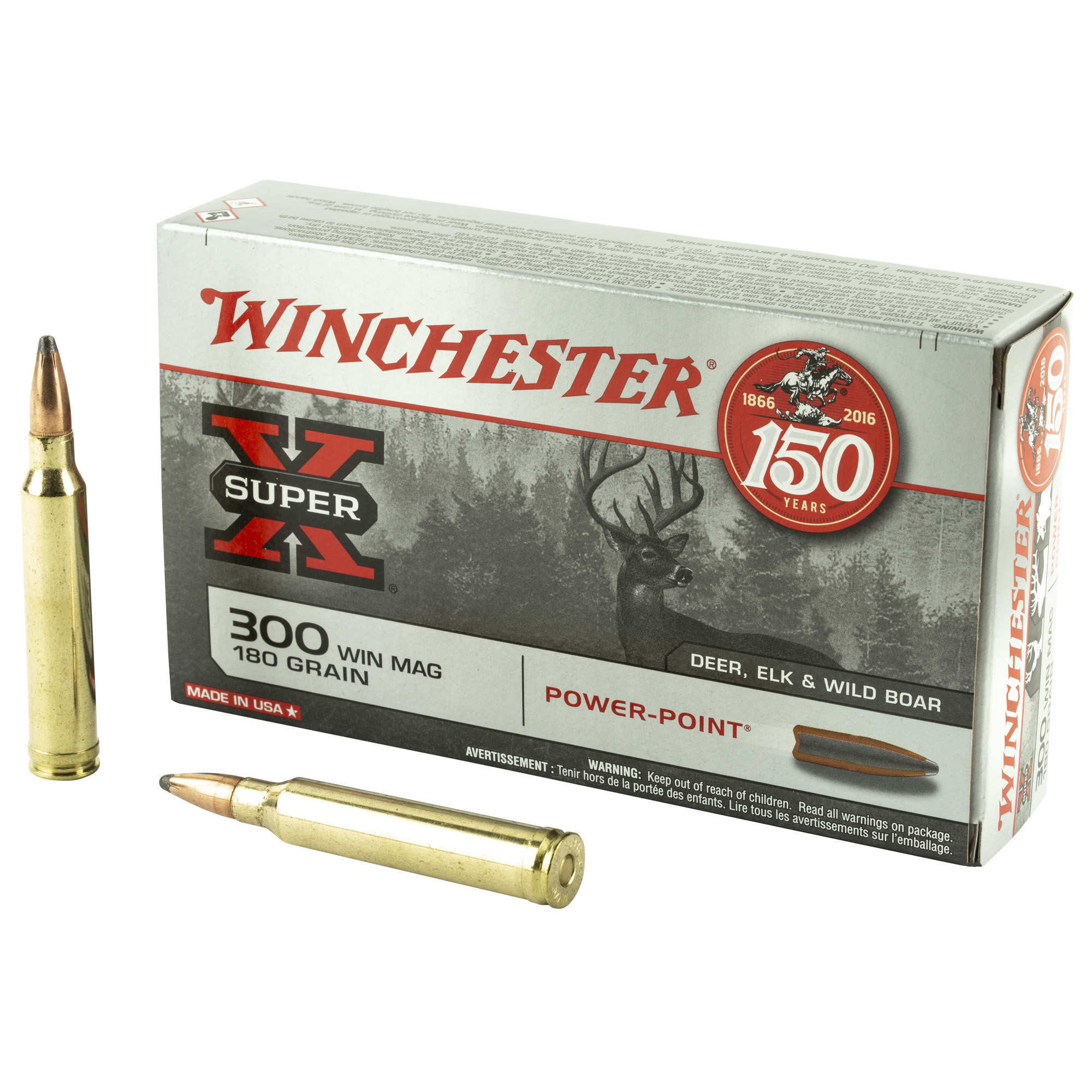 Winchester Super X 300 Winchester Magnum Power Point 180 Grain 20 Rounds