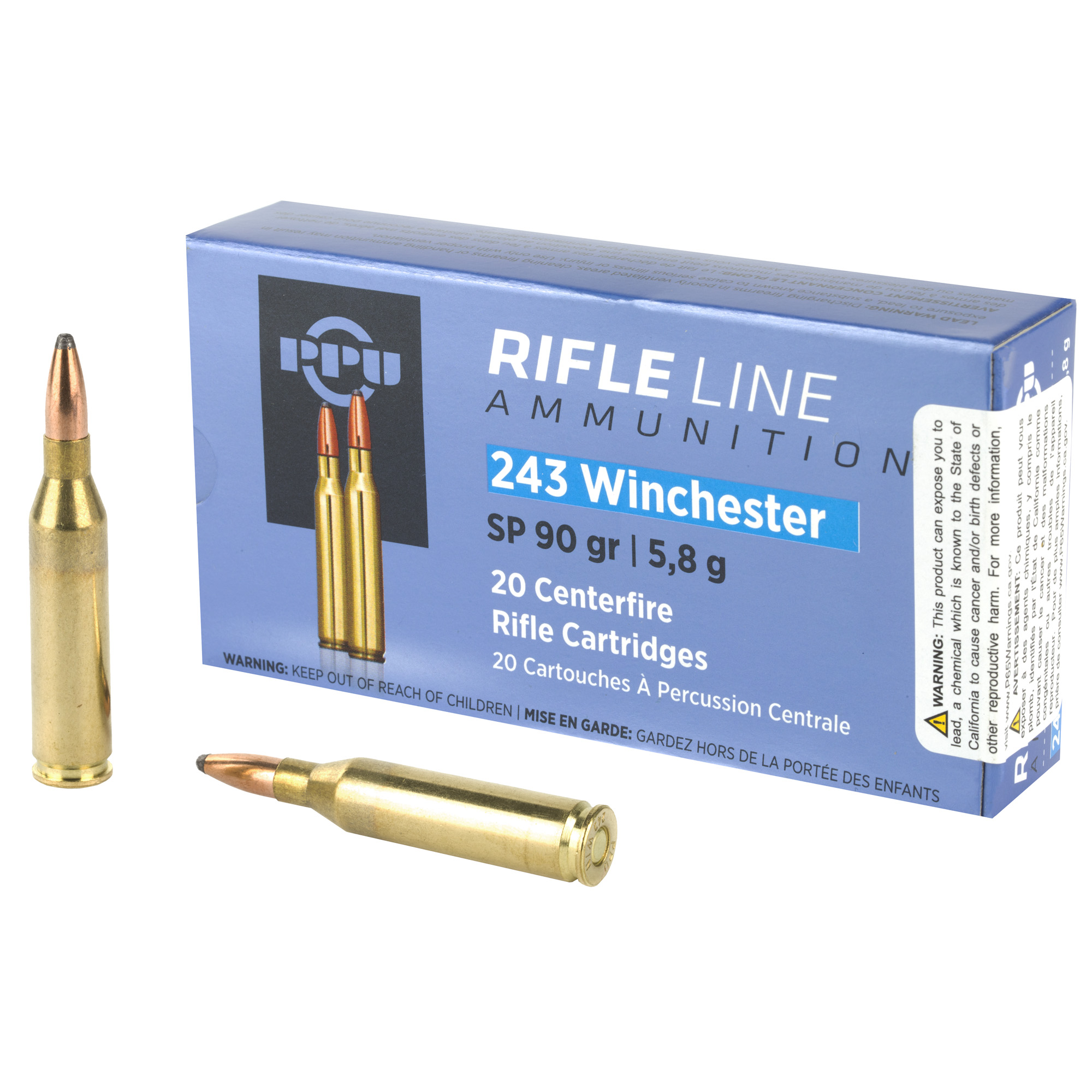 Prvi Partizan Rifle 243 Winchester Soft Point 90 Grain 20 Rounds