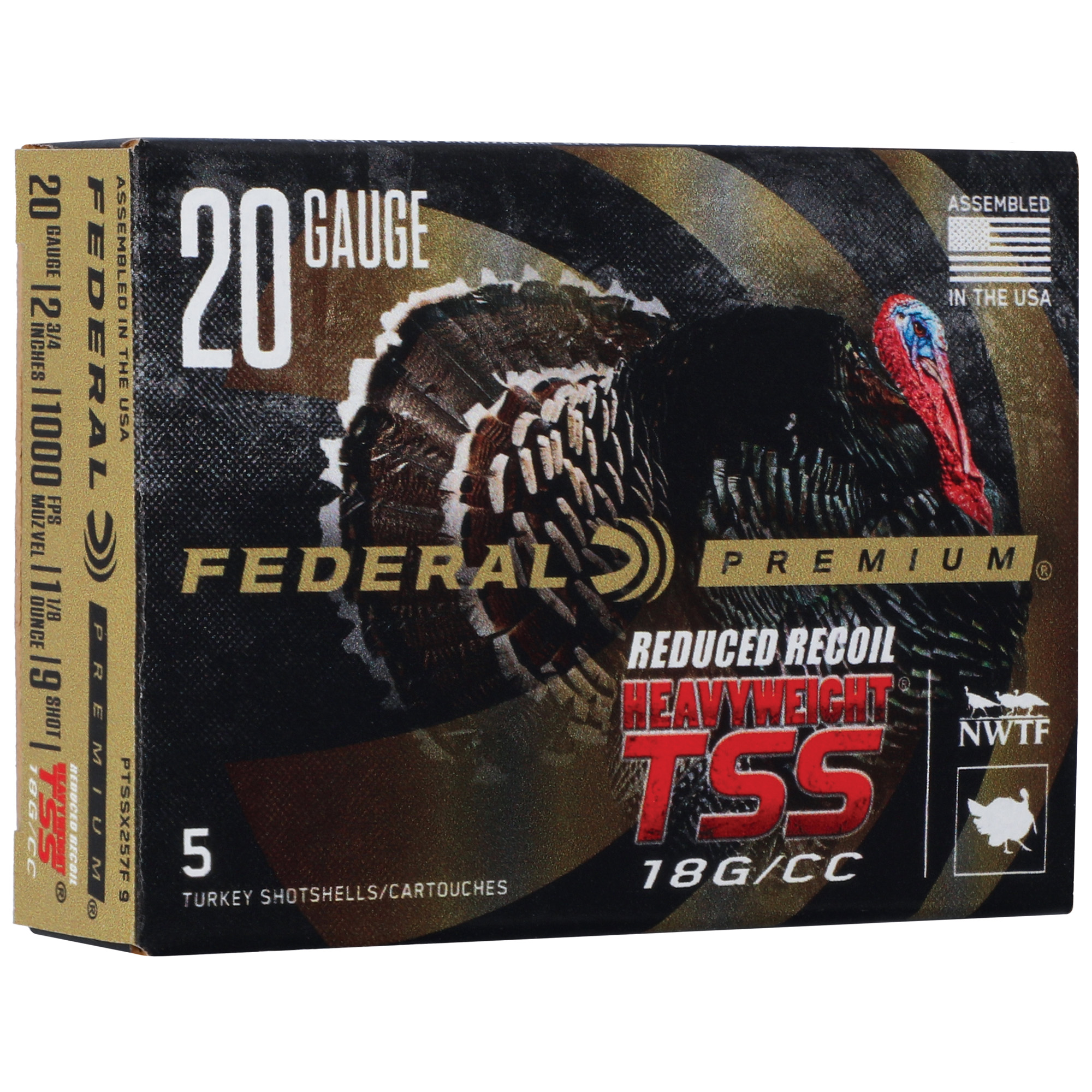 Federal Premium Heavyweight TSS Load 20 Gauge Tungsten Super Shot 9 Grain 5 Rounds