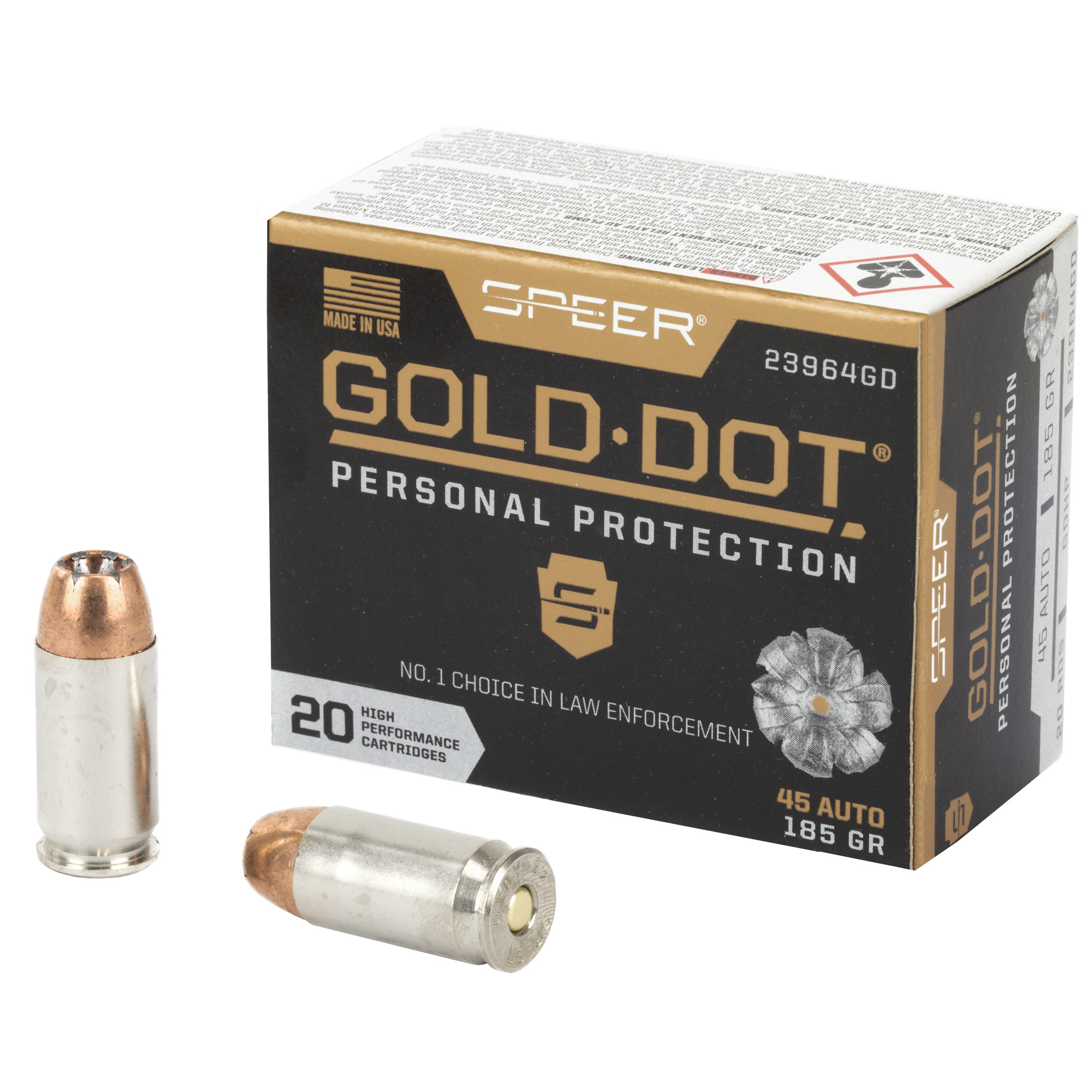 Speer Gold Dot Personal Protection 45 Acp Hollow Point 185 Grain 20 Rounds
