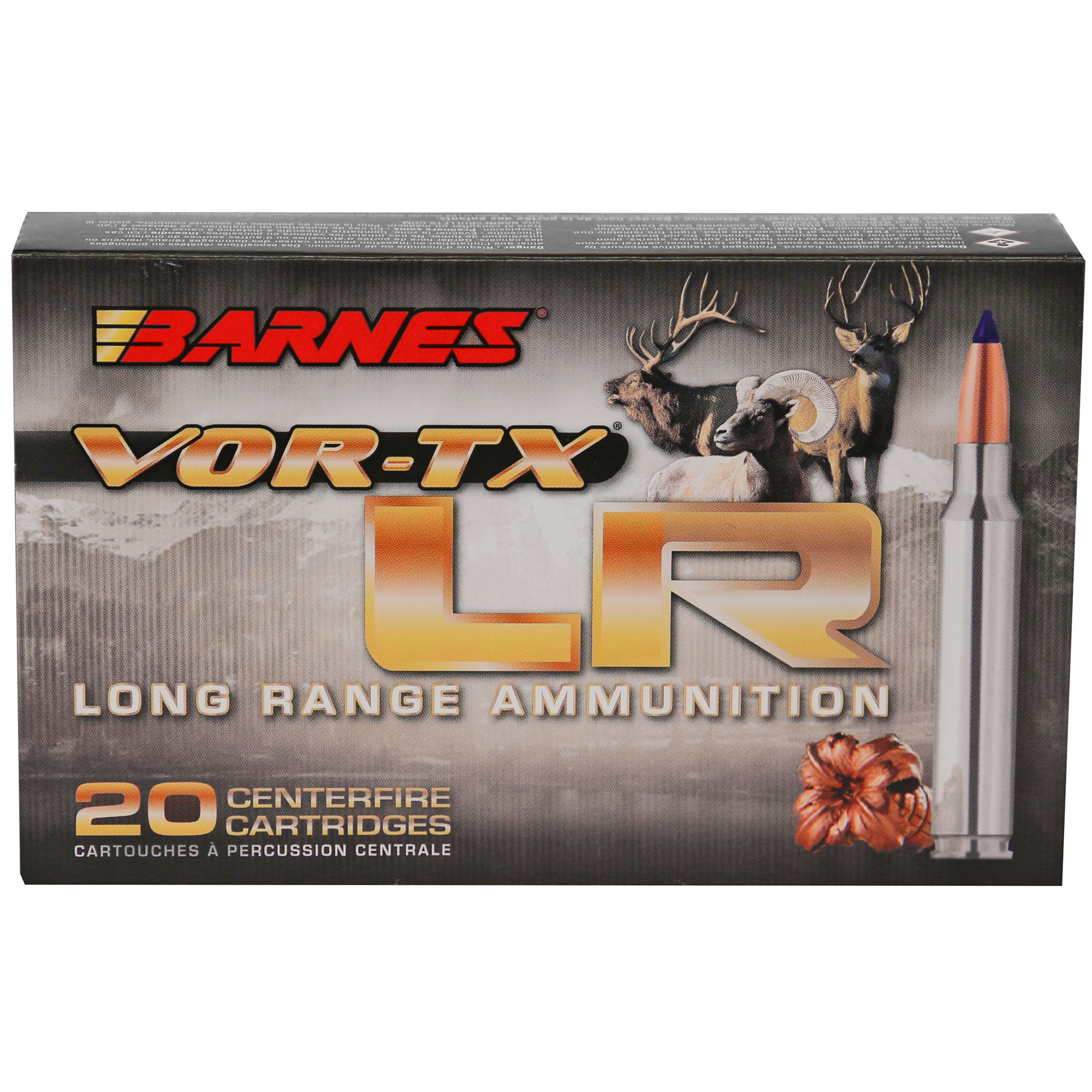 Barnes Bullets VOR-TX Long Range 6.5 Creedmoor LRX Boat Tail 127 Grain 20 Rounds